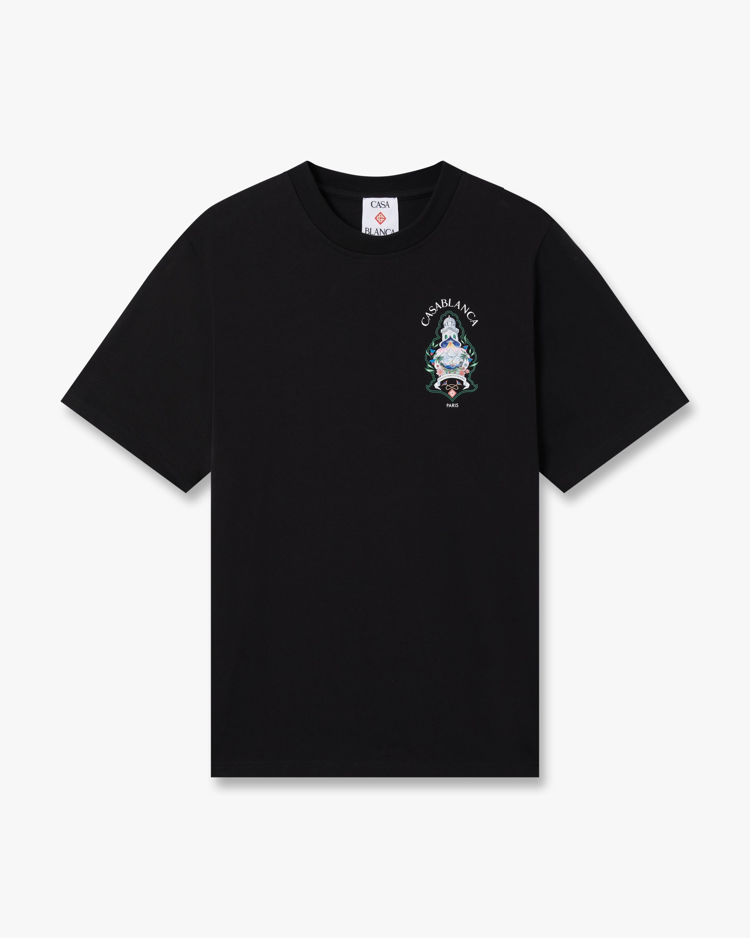 Casablanca Hotel Emblem t-shirt nera cotone