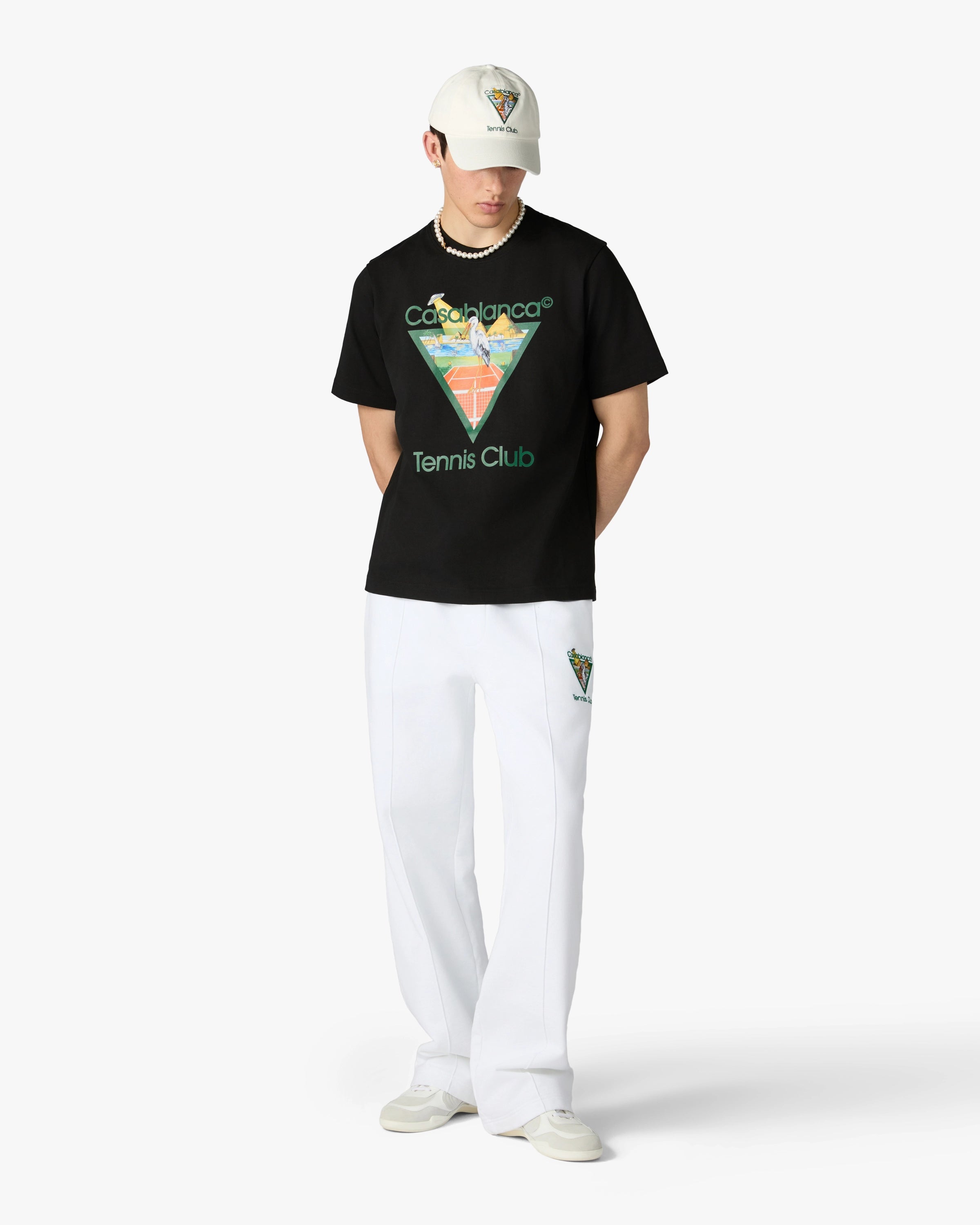 Casablanca Tennis Club Pyramid t-shirt nera