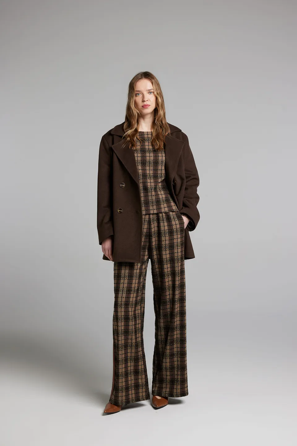 Sarah Chole 28079 Boucle Quadri maglia a quadri calda