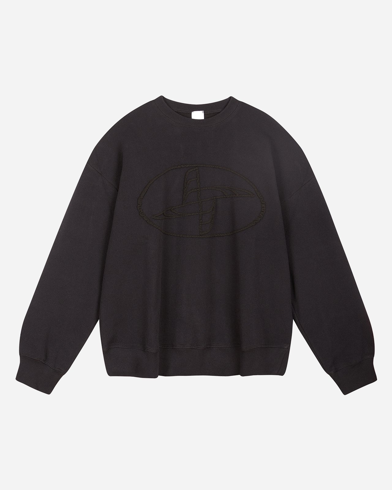 Noskra Black Knitted Logo Sweatshirt felpa logo in rilievo