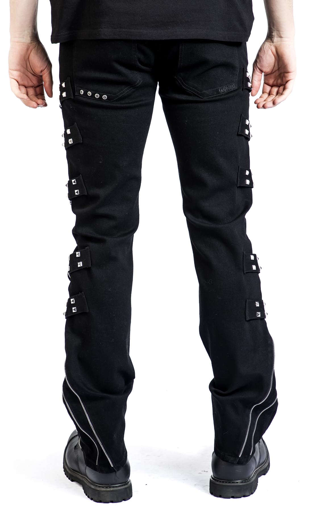 Gothicana by EMP pantaloni neri 33W/34L borchie