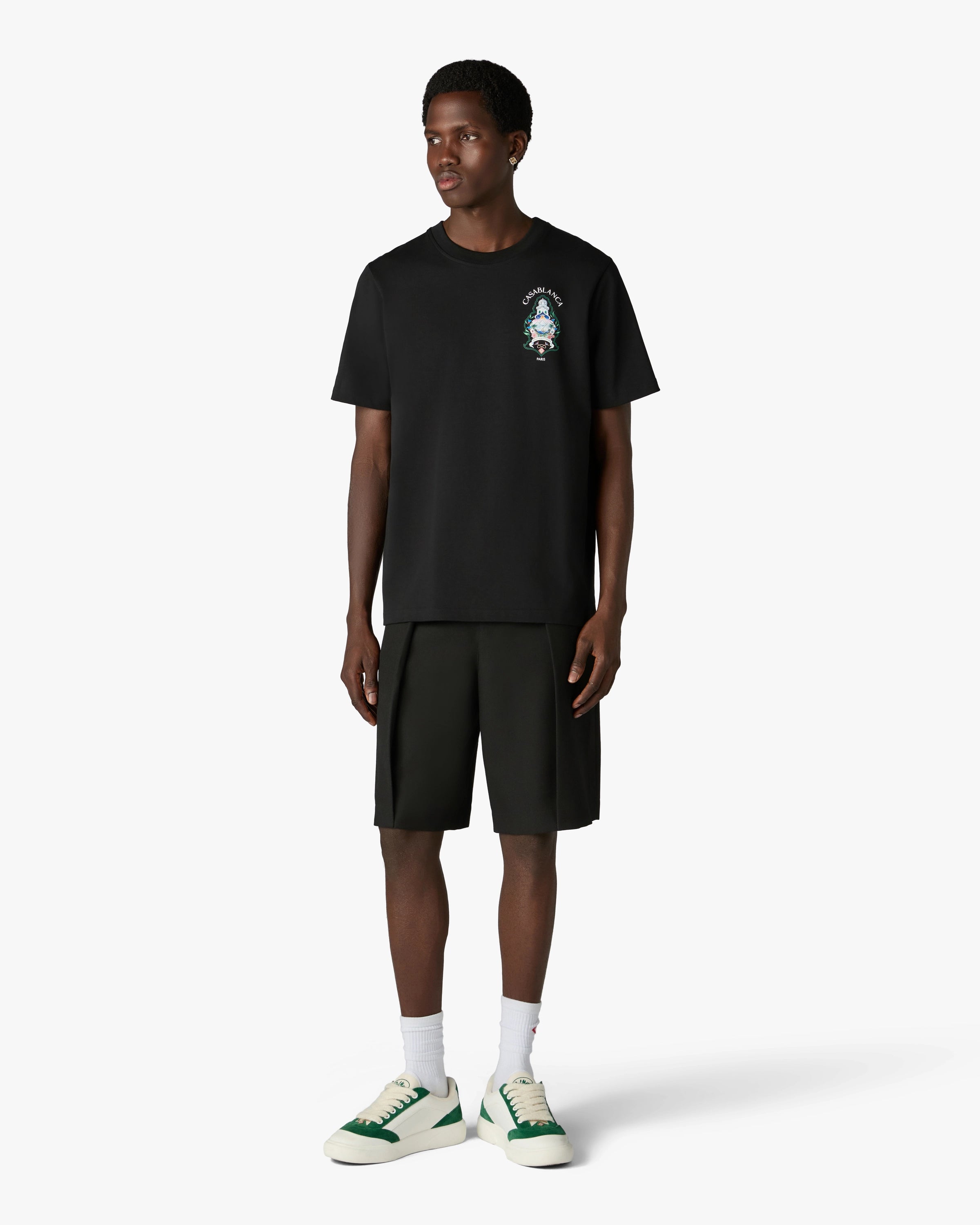 Casablanca Hotel Emblem t-shirt nera cotone