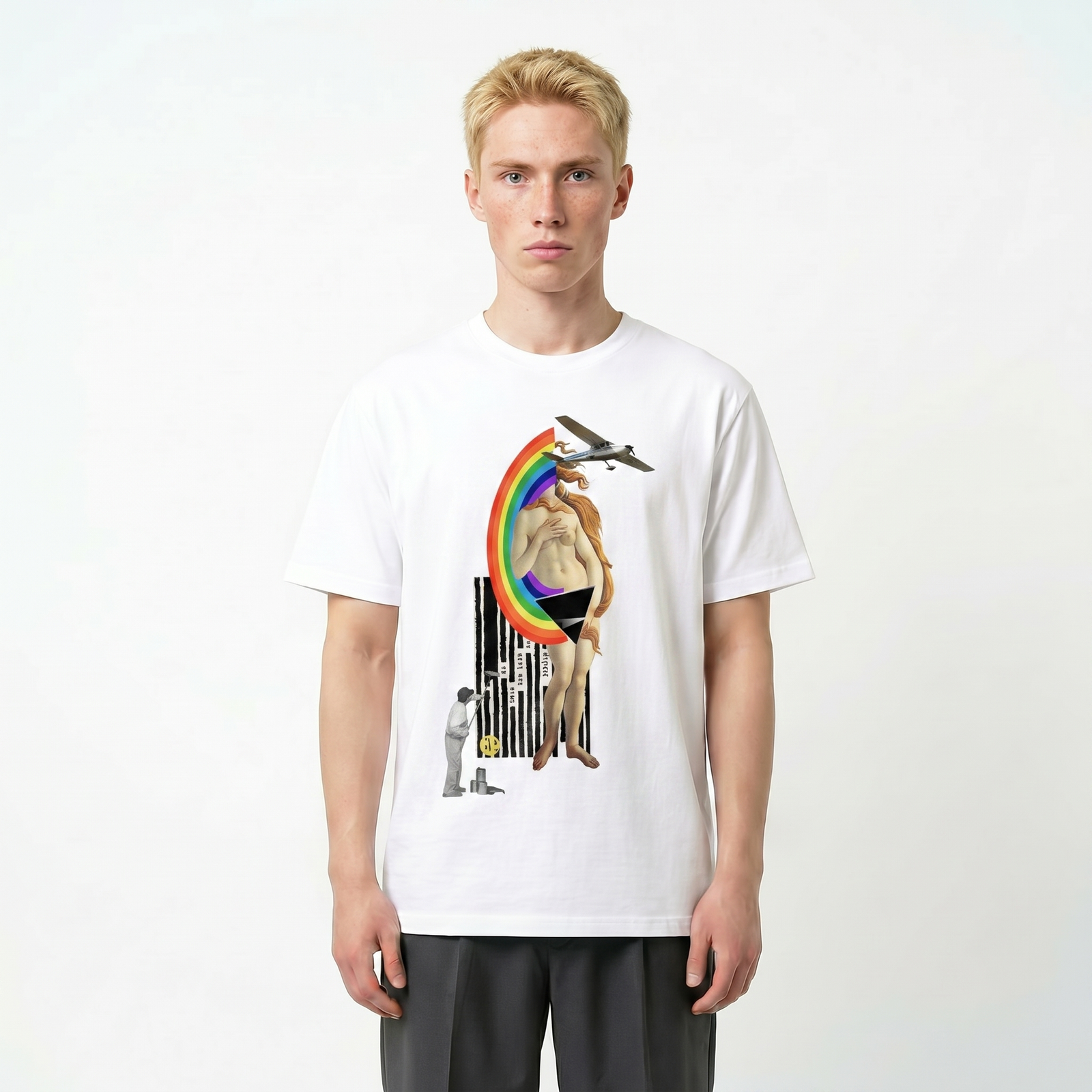 Seetees Botticelli T-shirt stampa storia vestibilità comoda