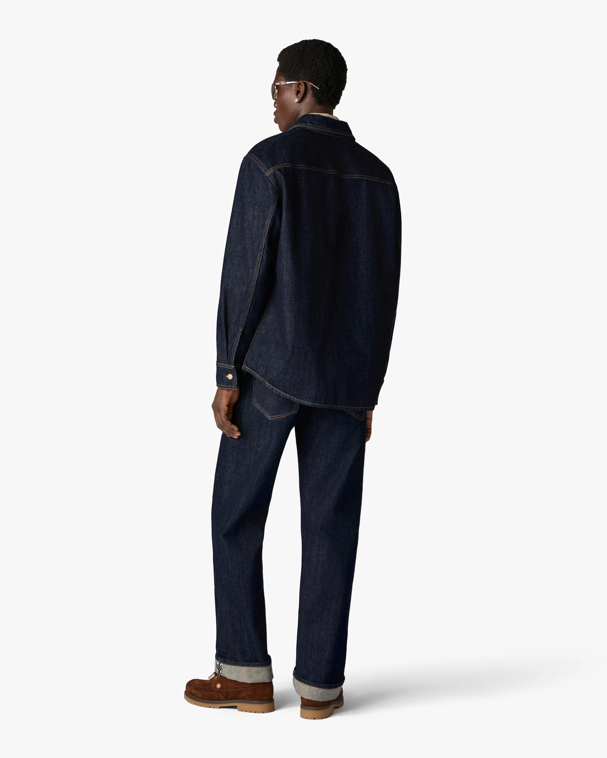 Casablanca jeans uomo indaco denim dritto slim