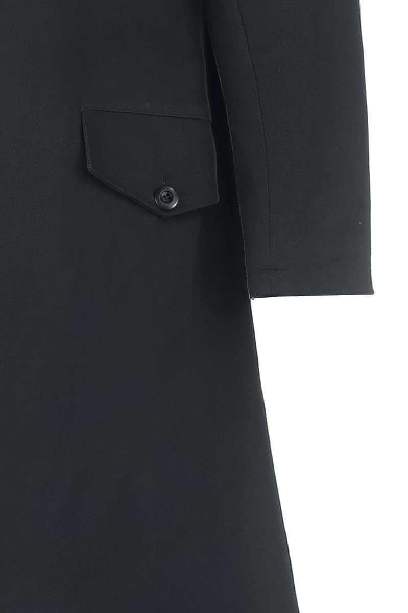 Gothicana by EMP cappotto militare lungo nero catena uomo