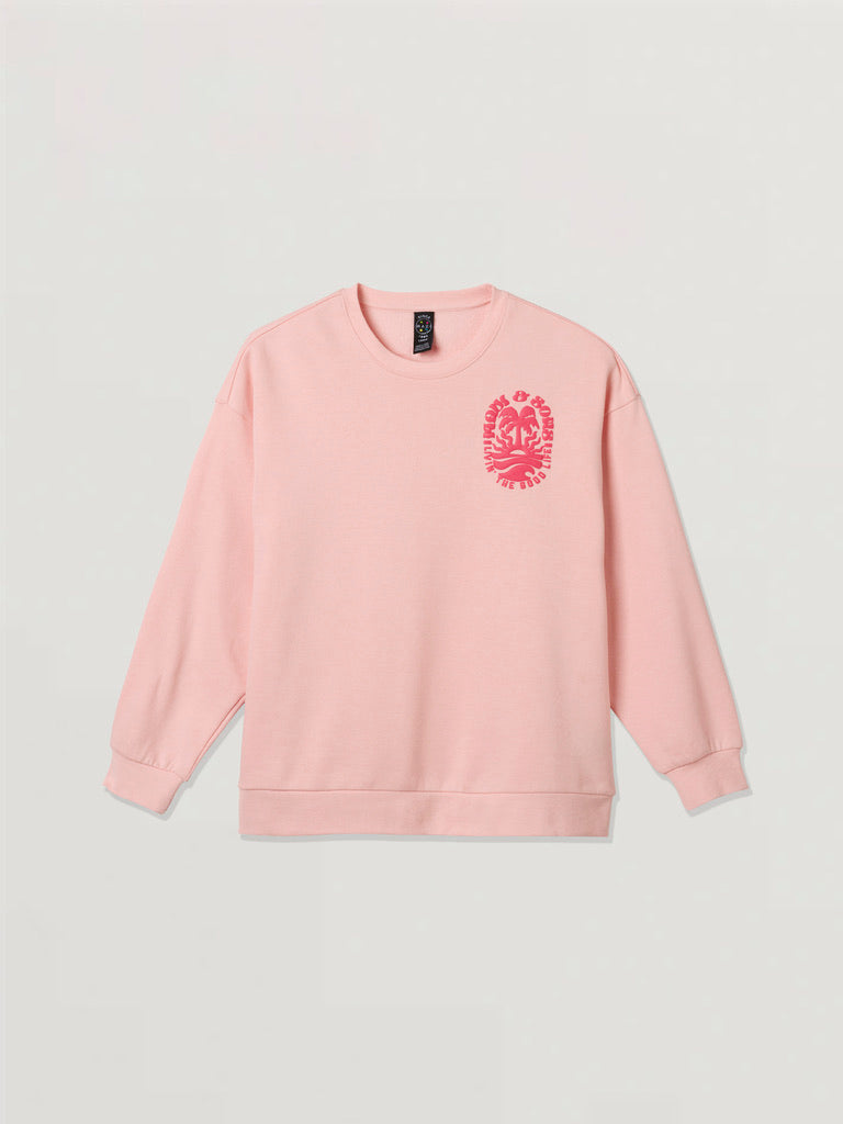 Maui and Sons Life's Good felpa oversize rosa cotone