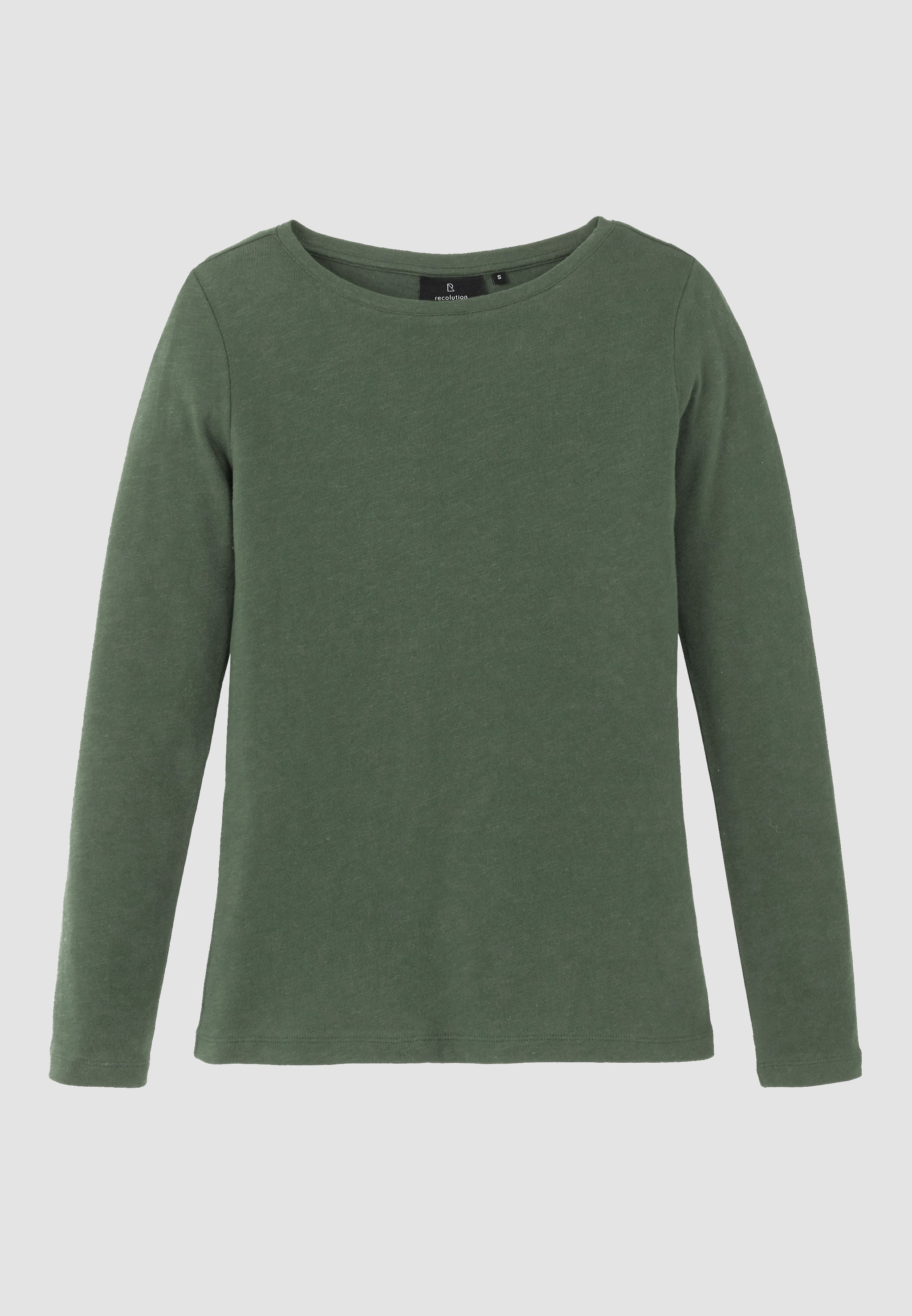 Recolution Iris maglia manica lunga kaki cotone bio