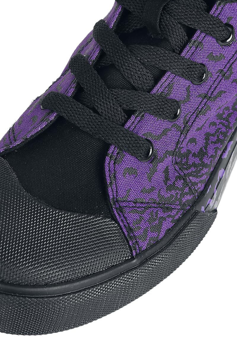 Gothicana by EMP sneakers viola nere stampa gothic
