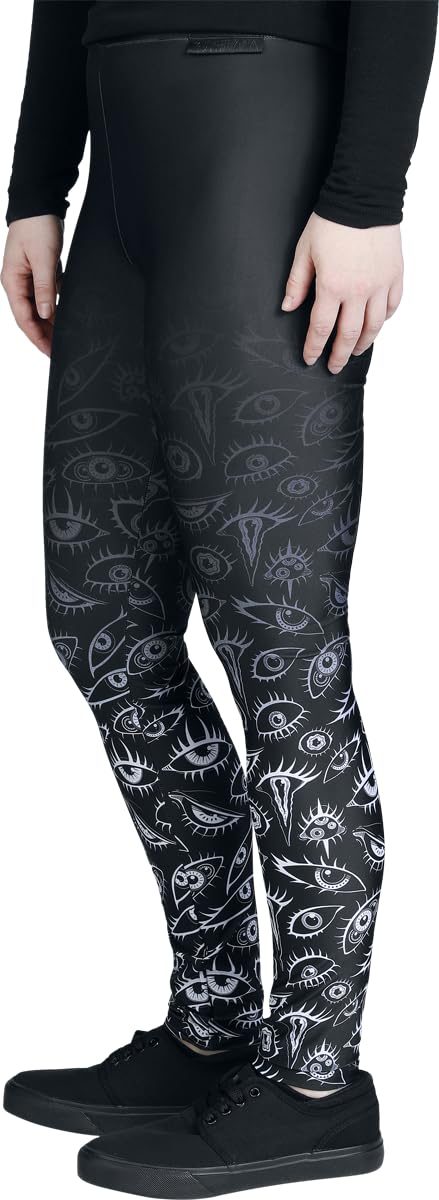 Gothicana by EMP The Void leggings donna neri gotici
