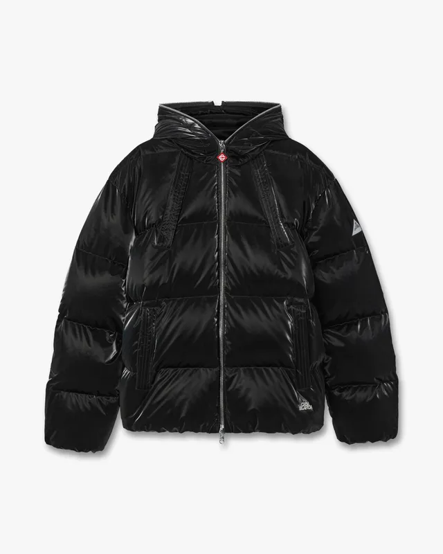 Casablanca puffer nero nylon uomo piuma