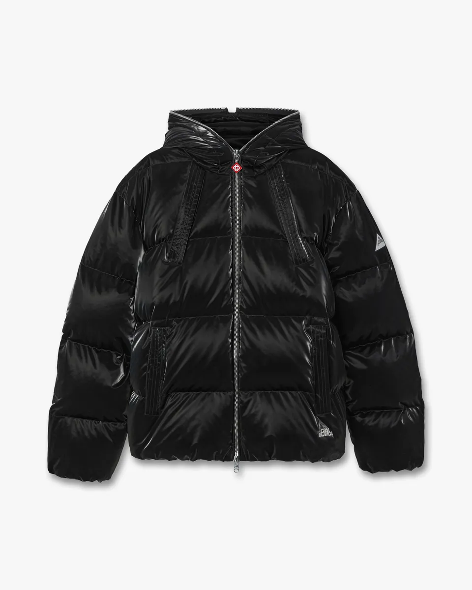 Casablanca puffer nero nylon uomo piuma