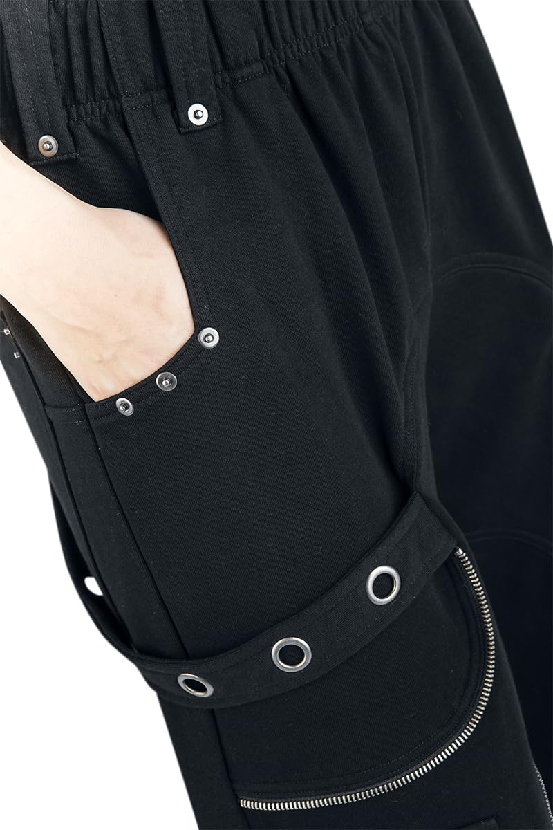 Gothicana by EMP pantaloni donna neri zip taglia L