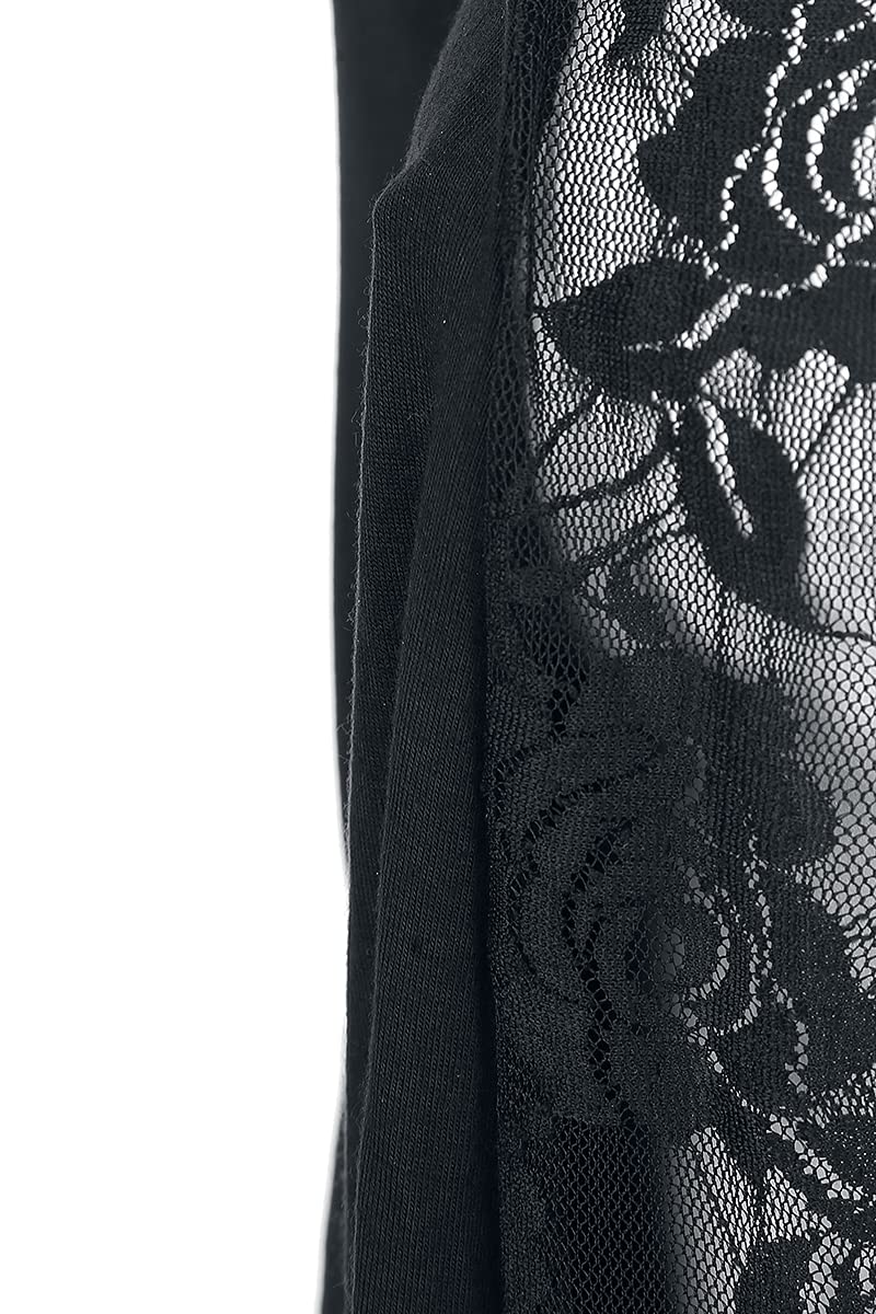 Gothicana by EMP cardigan lungo nero pizzo M