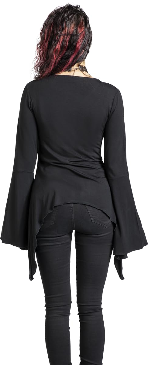 Gothicana by EMP cardigan nero L scollo V metallo