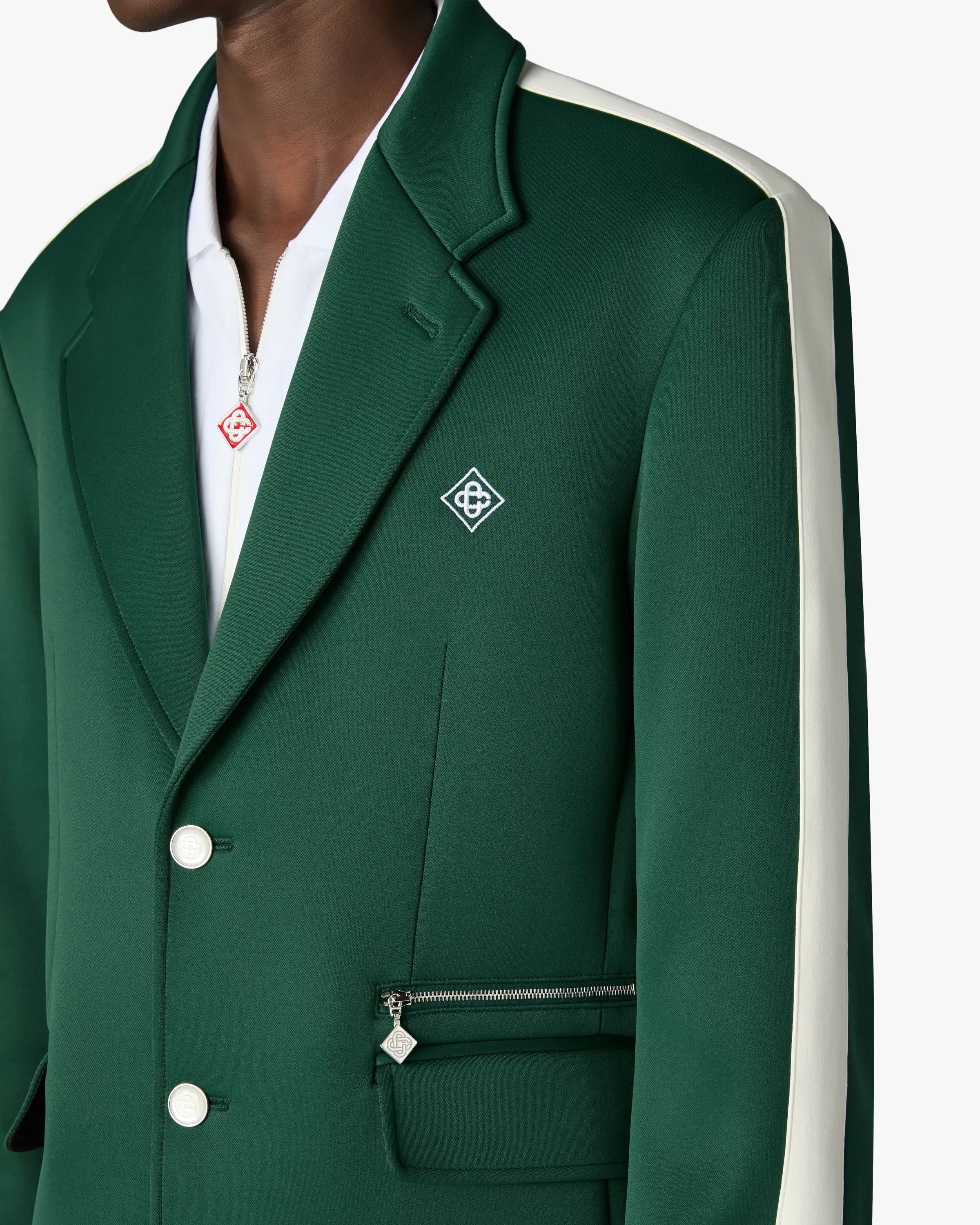 Casablanca Sports giacca verde sartoriale slim