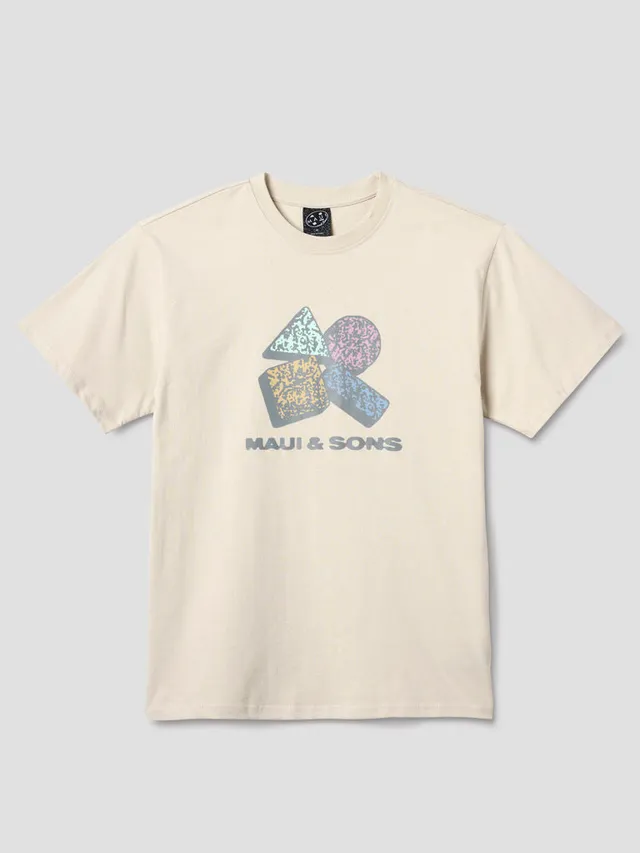 Maui and Sons Memphis Boxy Fit T-Shirt maglietta cemento