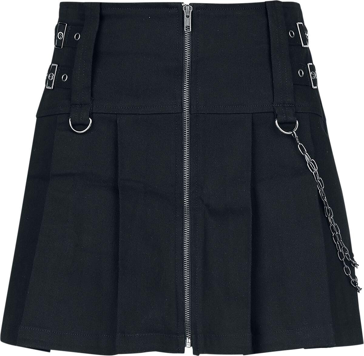 Gothicana by EMP Gonna Corta Nera Catena Staccabile