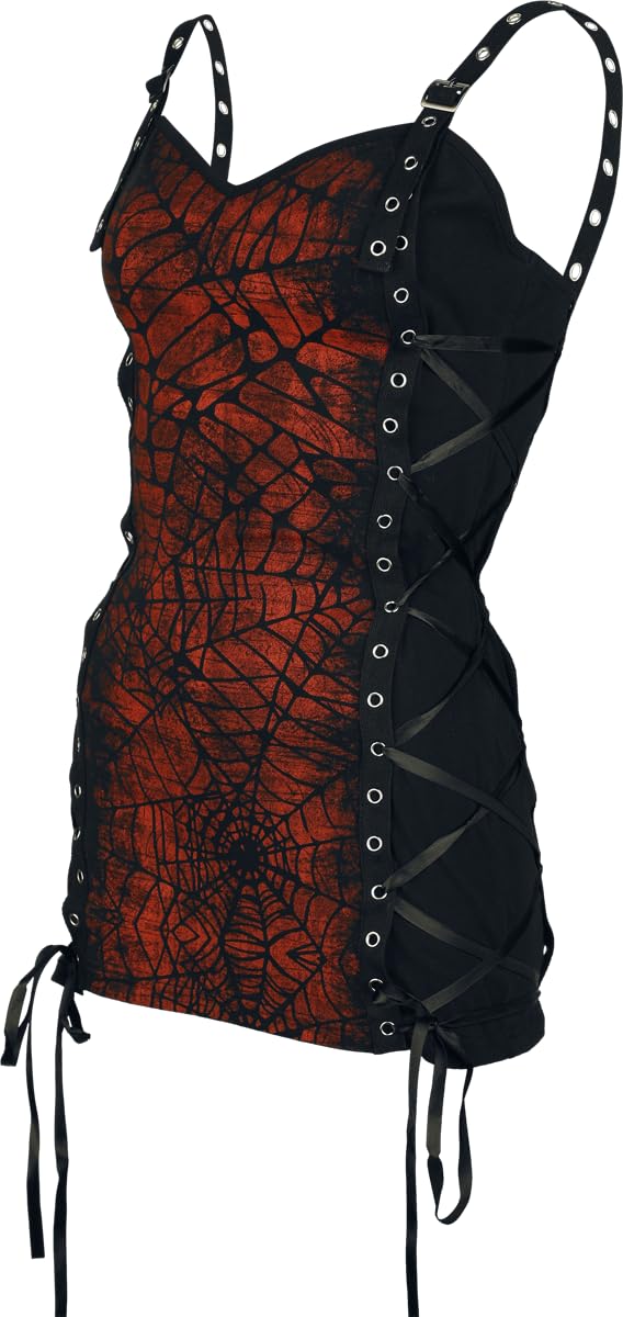 Gothicana by EMP top nero borchie allacciatura XXL