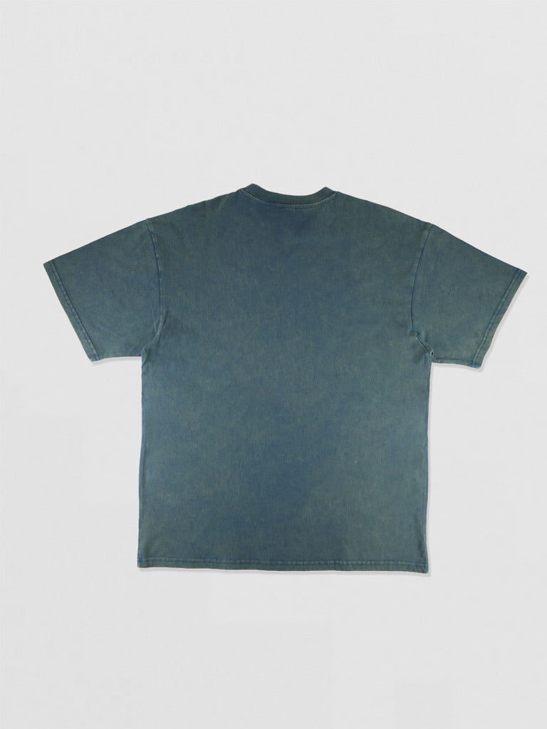 Maui and Sons Rooster Mineral Washed T-Shirt Boxy Fit blu