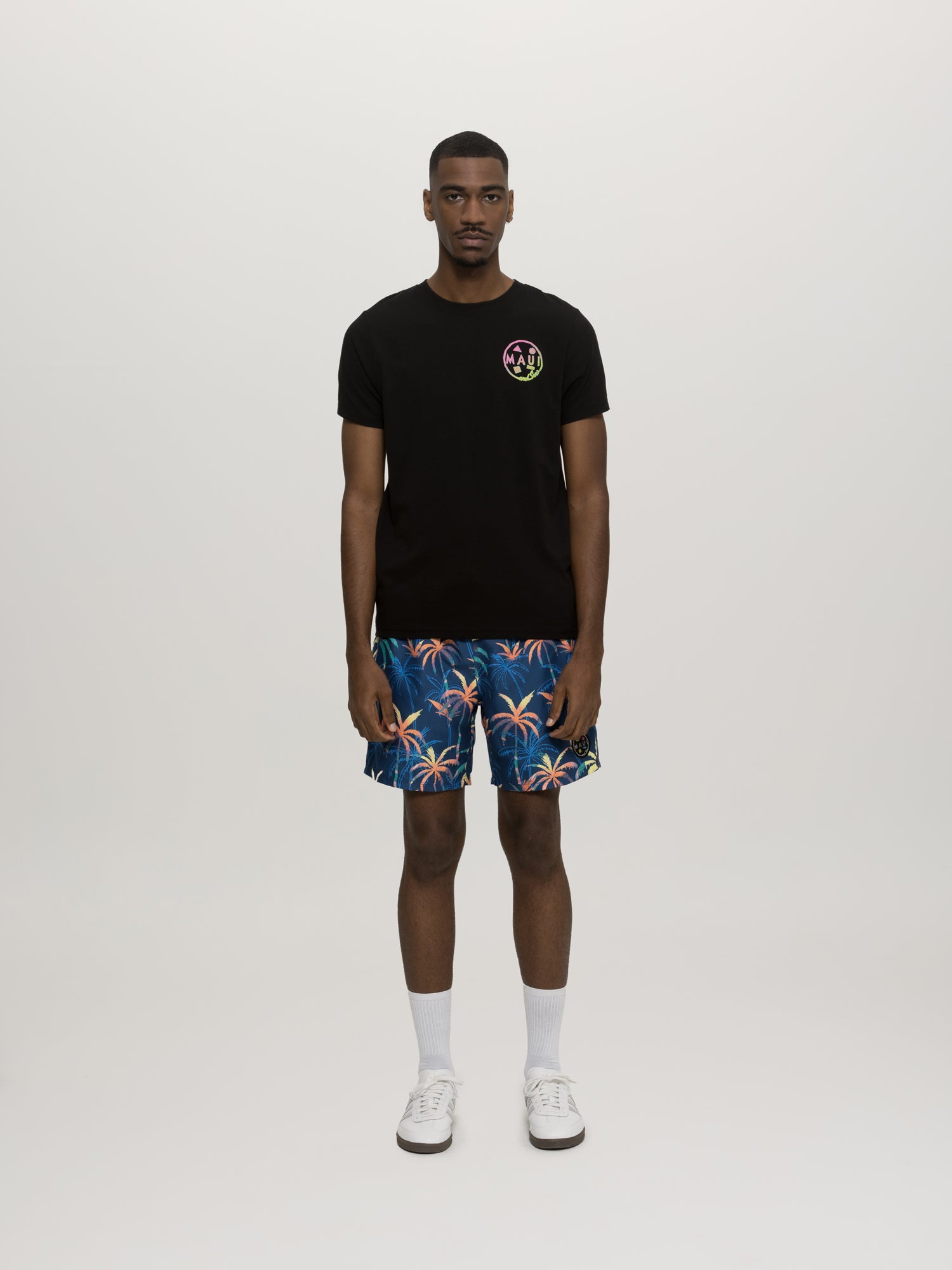 Maui and Sons Amped T-shirt maglietta nera in cotone