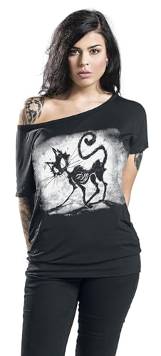 Gothicana by EMP Maglietta Nera con Gonna a Mano taglia L