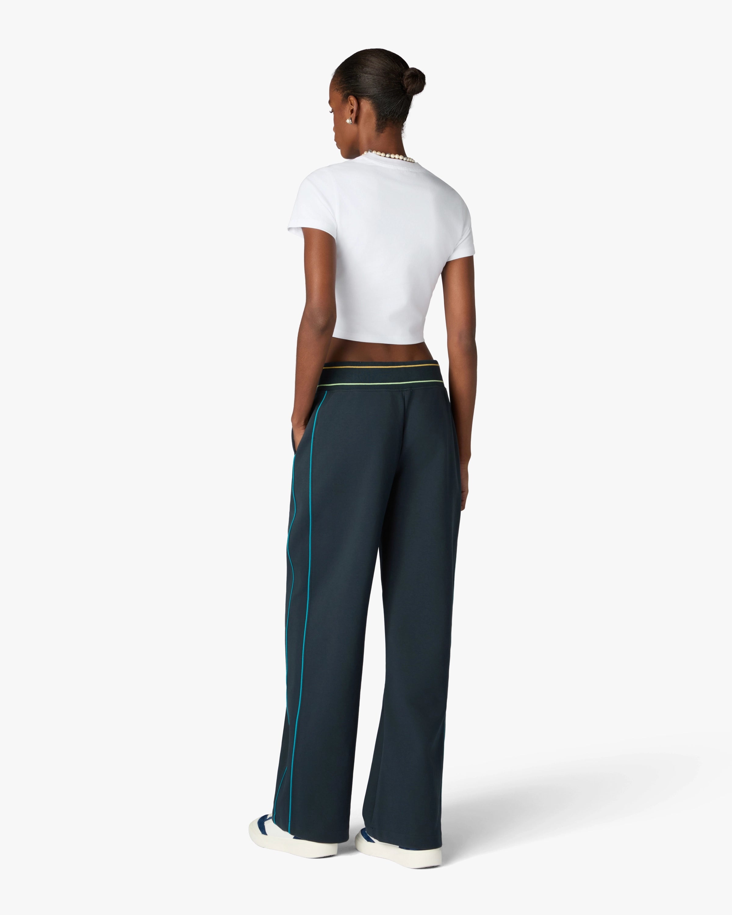 Casablanca Low-Rise Punto jogger punto blu cotone