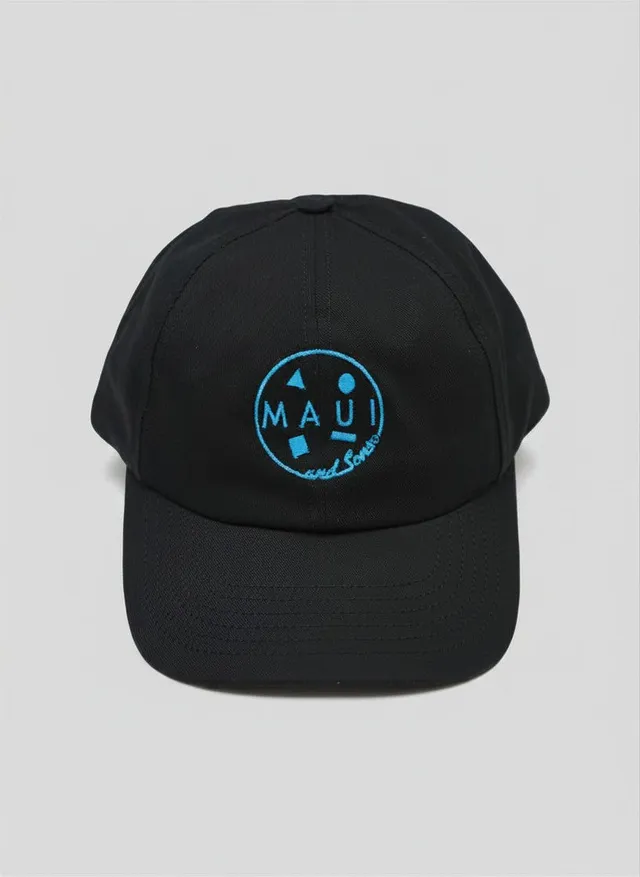 Maui and Sons Neon Cookie Logo Dad Hat cappellino nero cotone