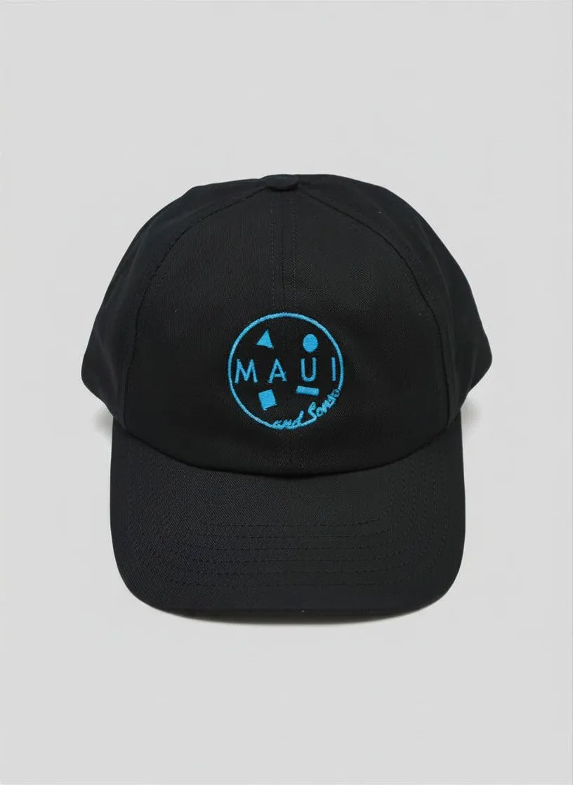 Maui and Sons Neon Cookie Logo Dad Hat cappellino nero cotone