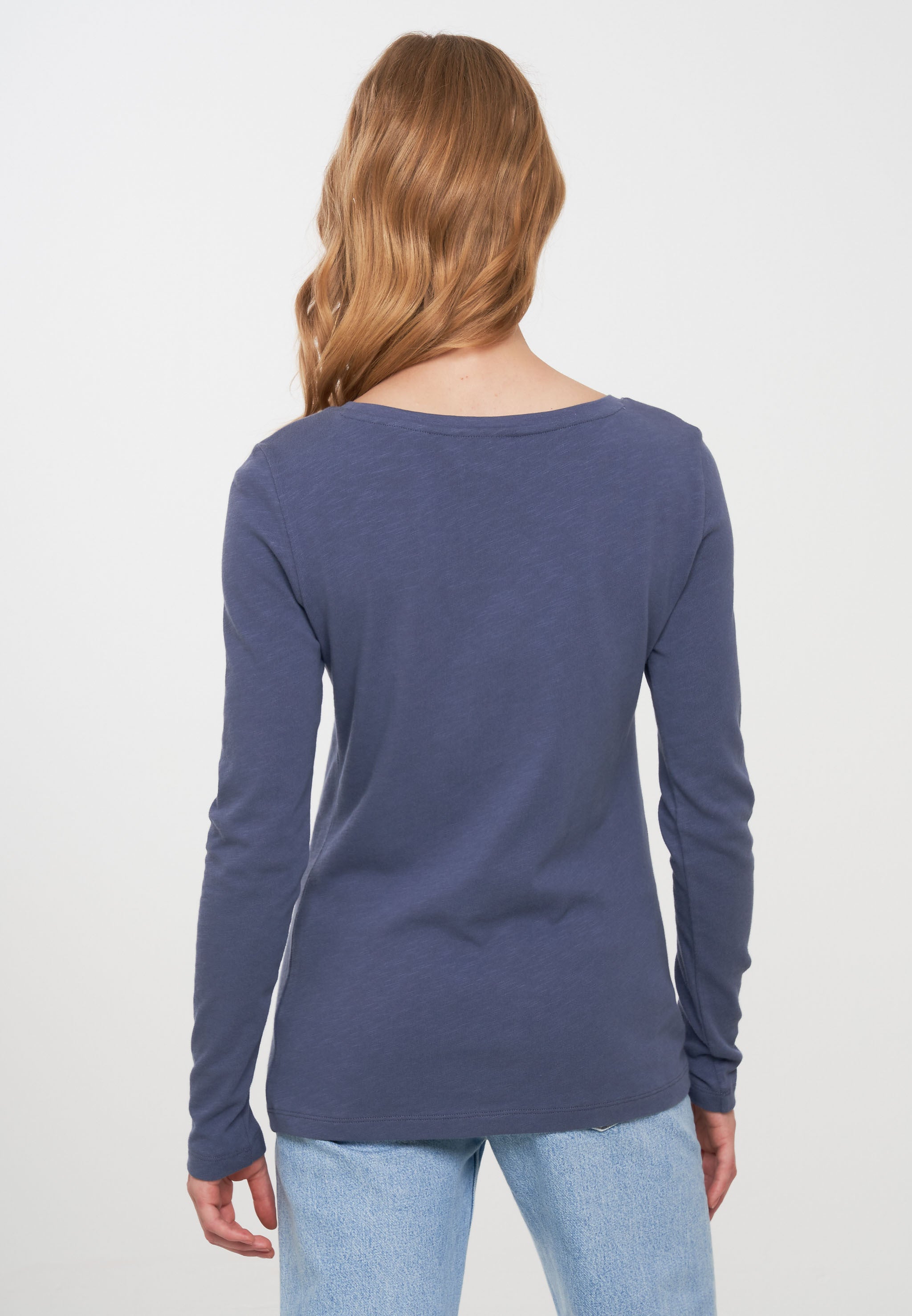 Recolution Iris maglia manica lunga azzurro cotone bio