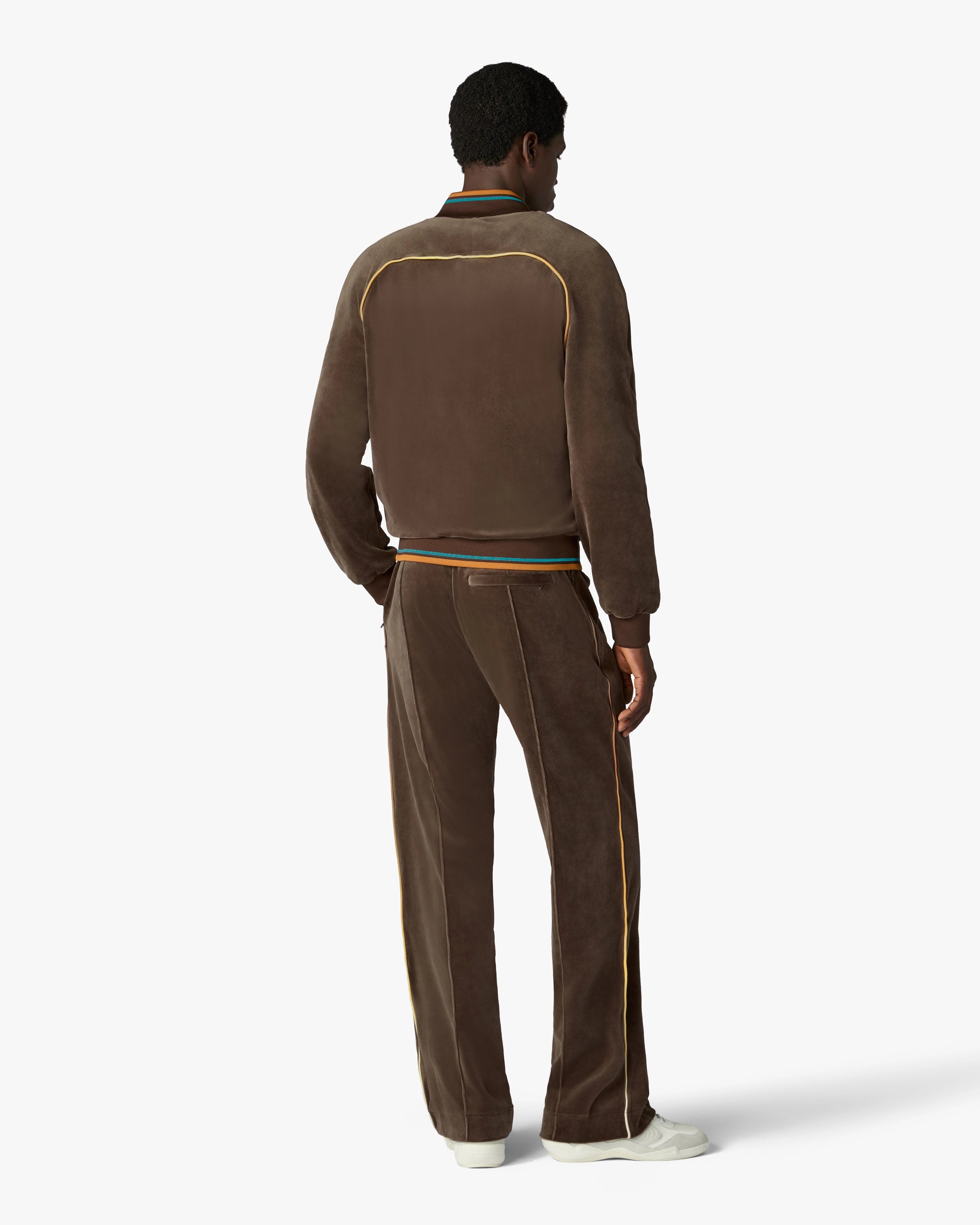 Casablanca velour pantaloni tuta uomo marrone cotone