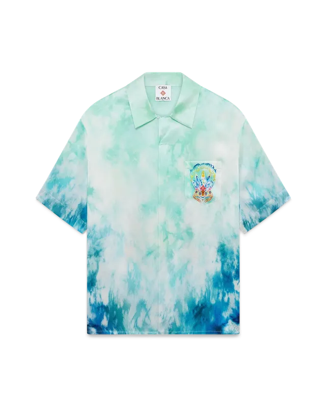 Casablanca Surf Lotus camicia seta multicolore