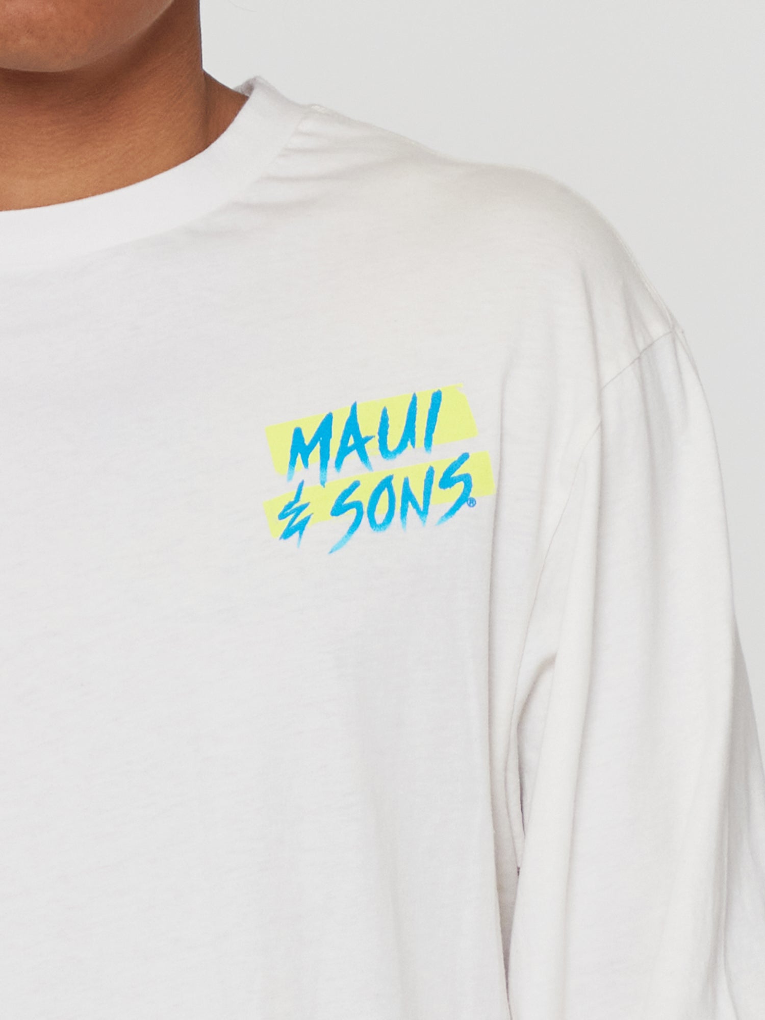 Maui and Sons Windwalker maglia maniche lunghe bianca