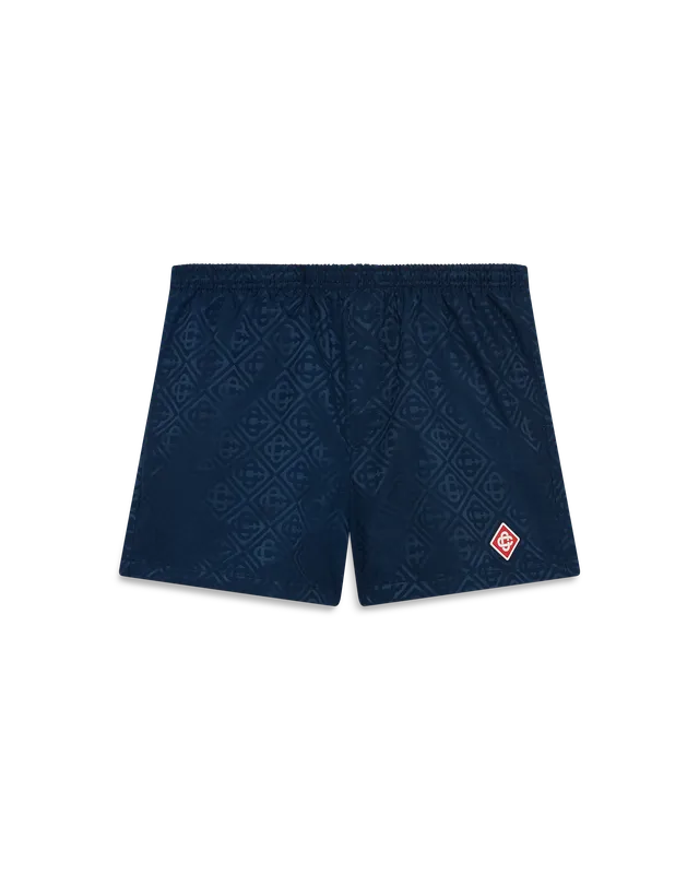 Casablanca Monogram Costume Mare Blu Jacquard Uomo