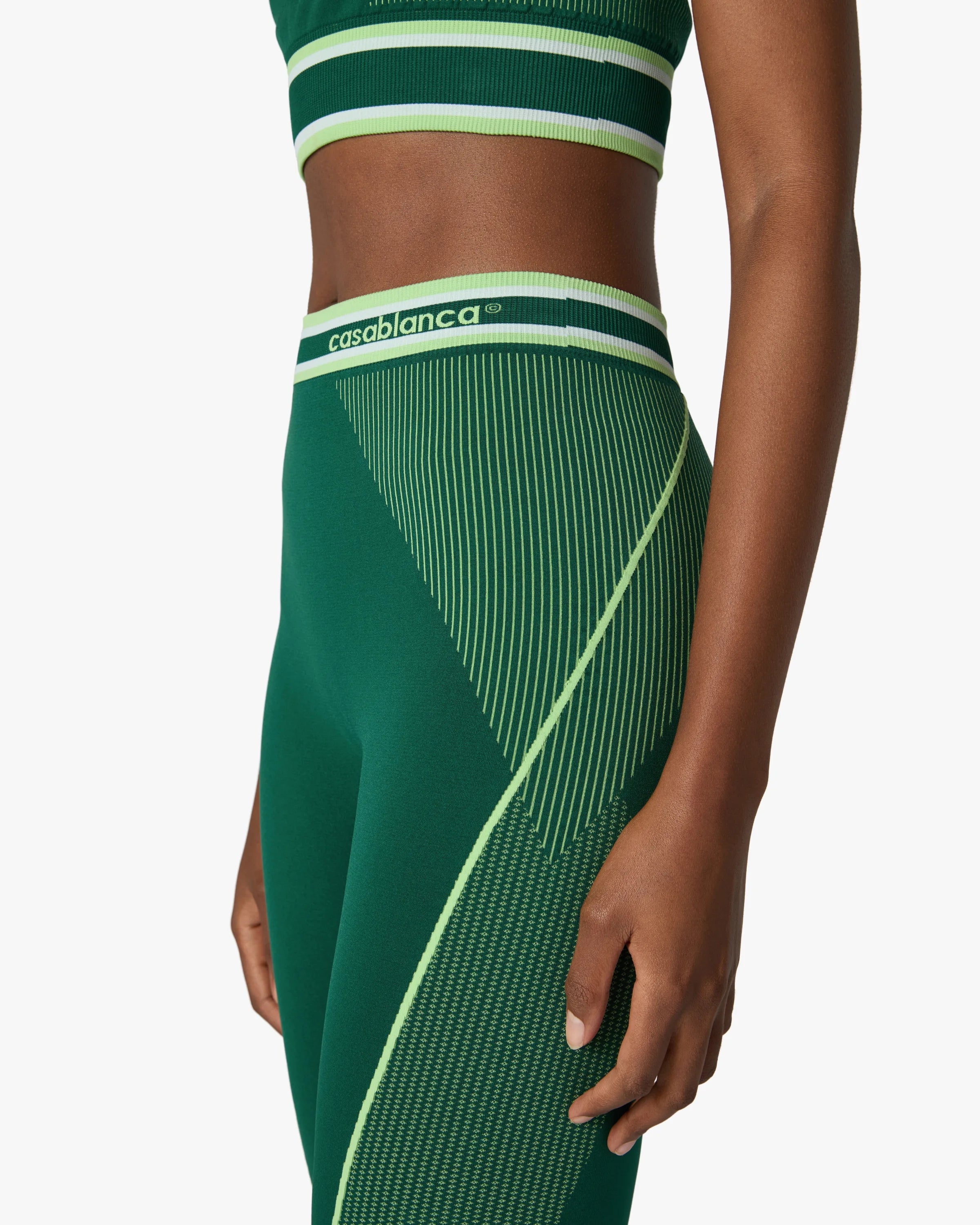 Casablanca leggings sportivi verdi S/M L/XL