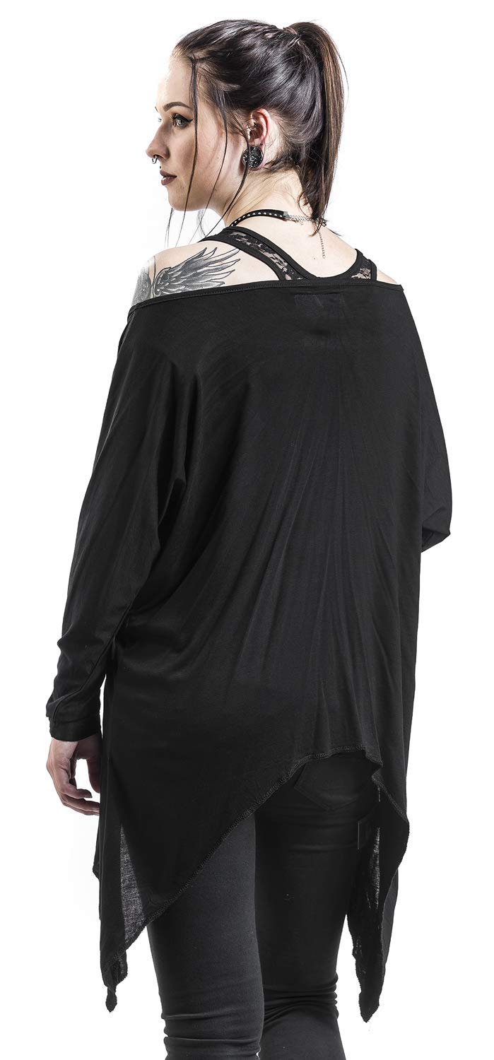 Gothicana by EMP maglia nera doppio strato donna