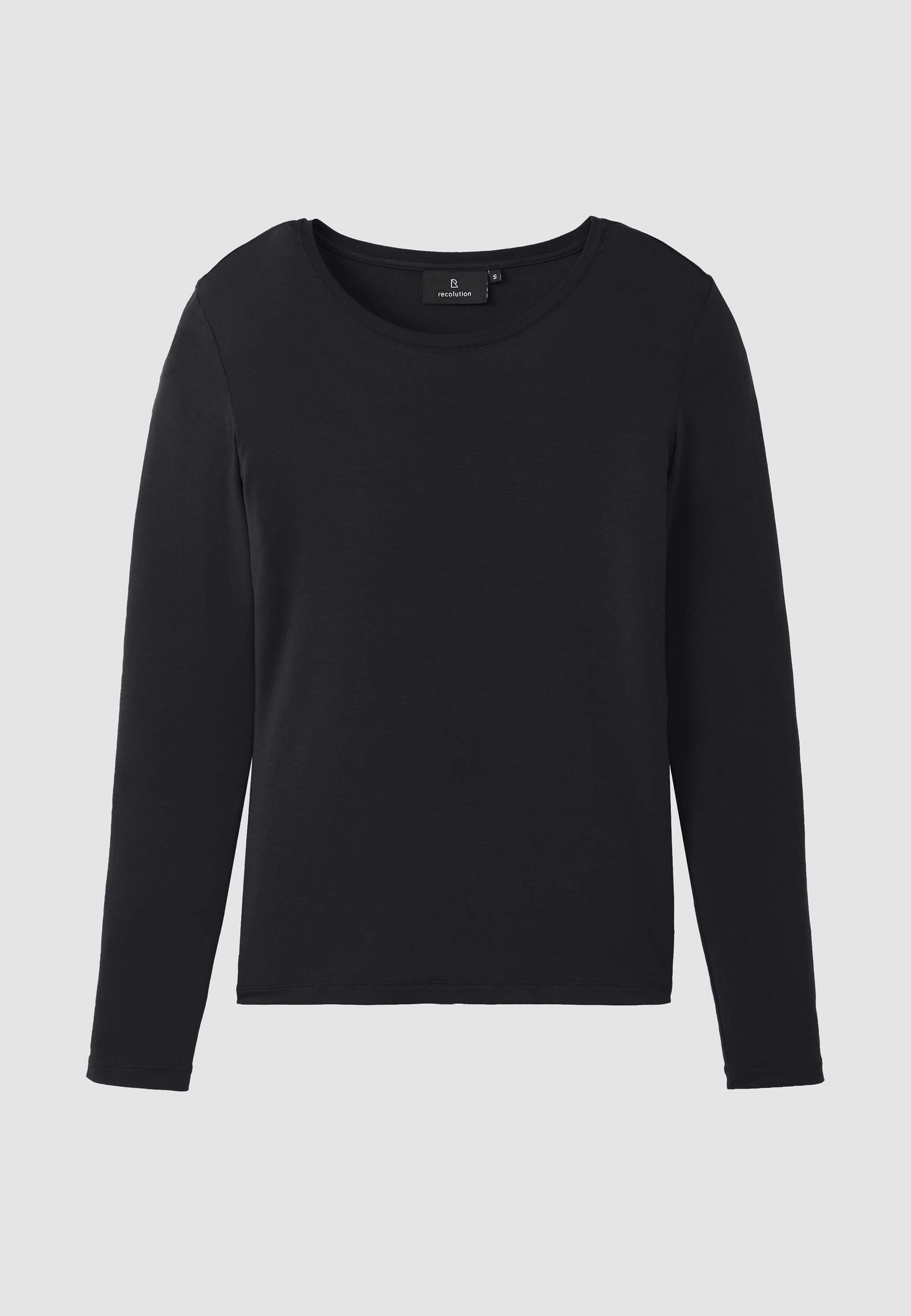 Recolution Avenuela maglia manica lunga nera modal