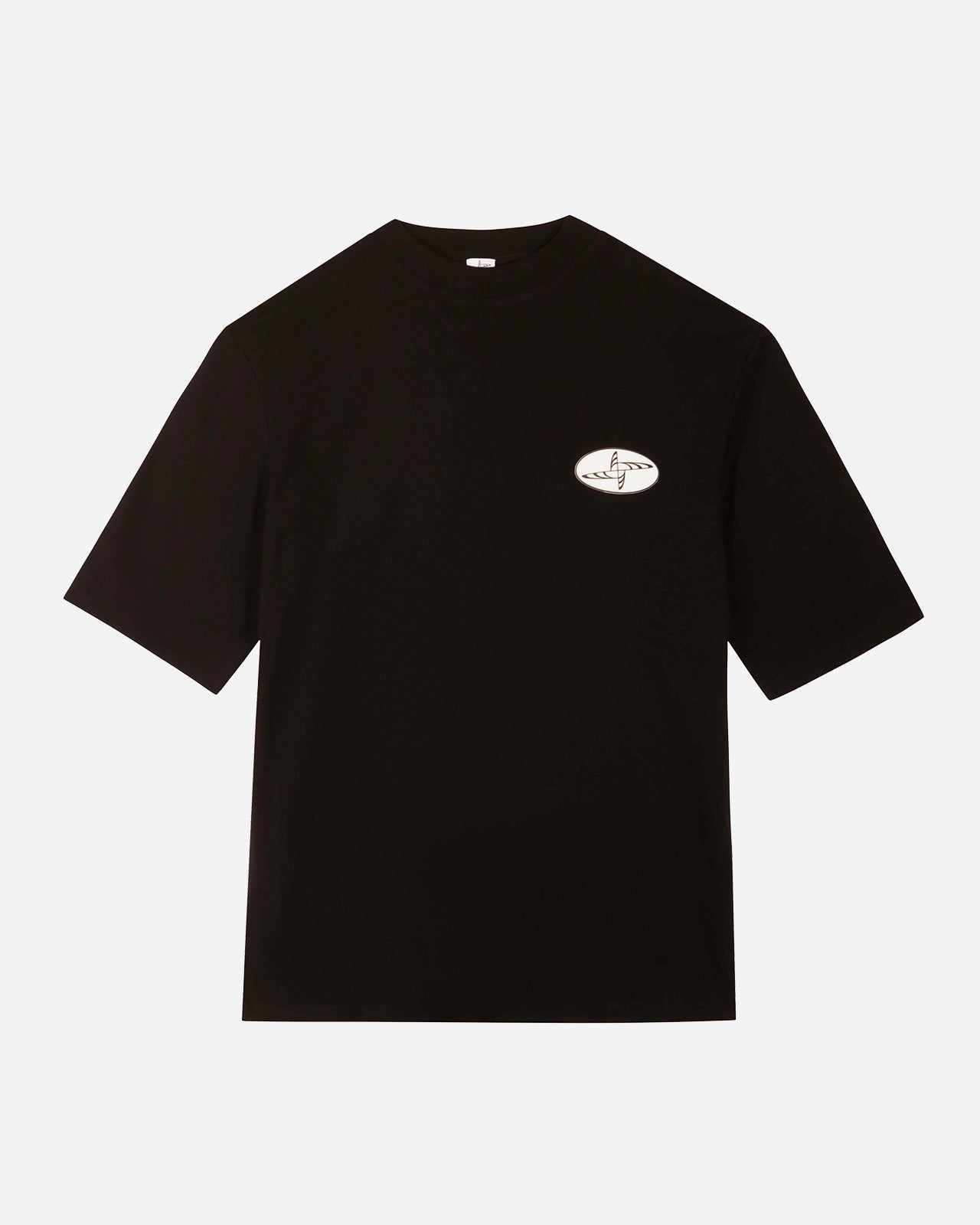Noskra Logo t-shirt nera cotone patch cucita