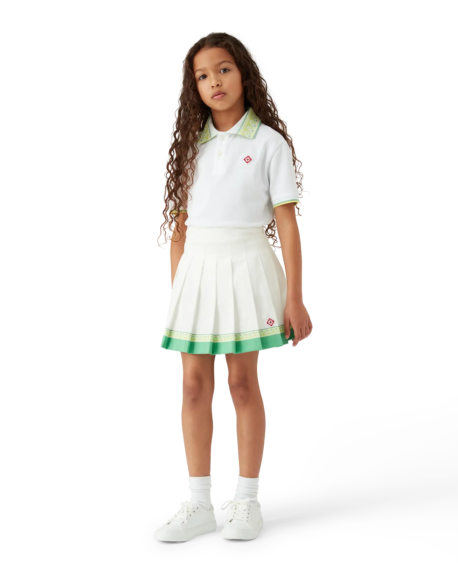 Casablanca Beach Club gonna bianca cotone 7-8 anni plissettata