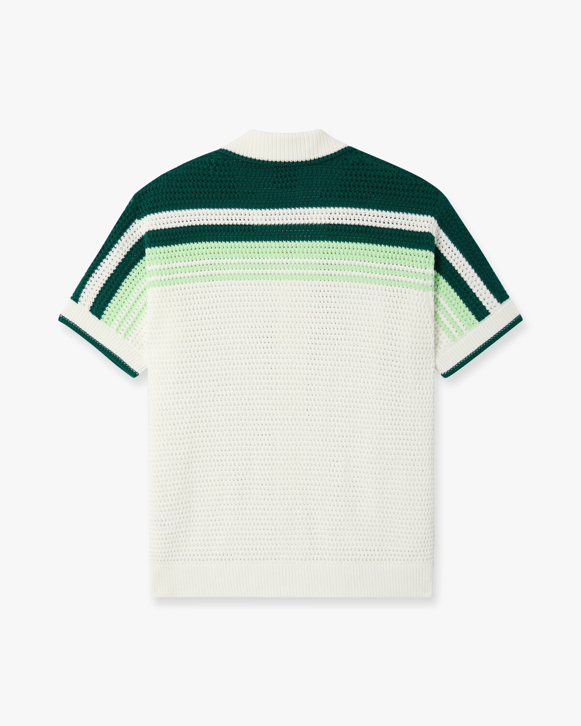 Casablanca Tennis Stripe camicia crochet verde