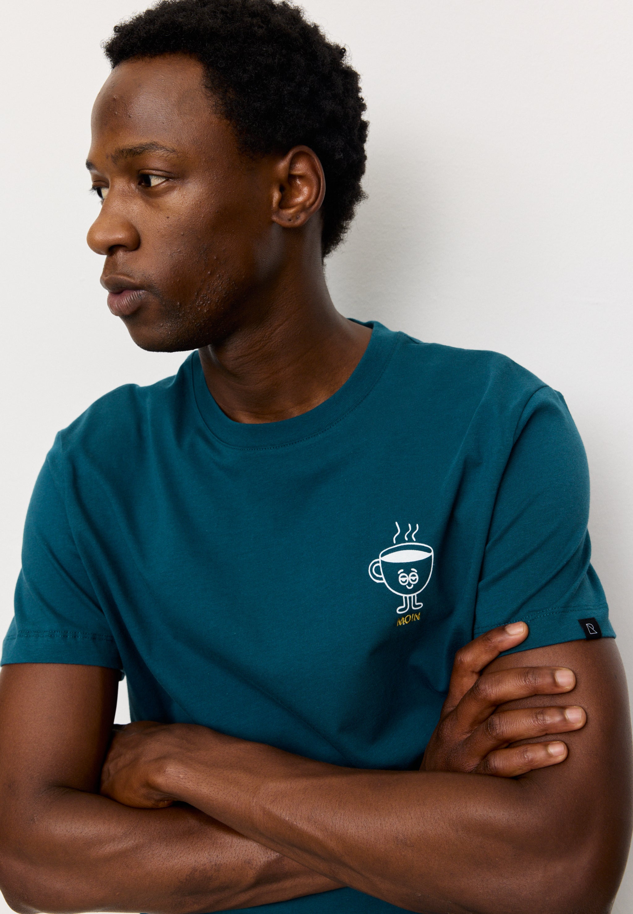 Recolution Agave Moin t-shirt deep teal cotone bio