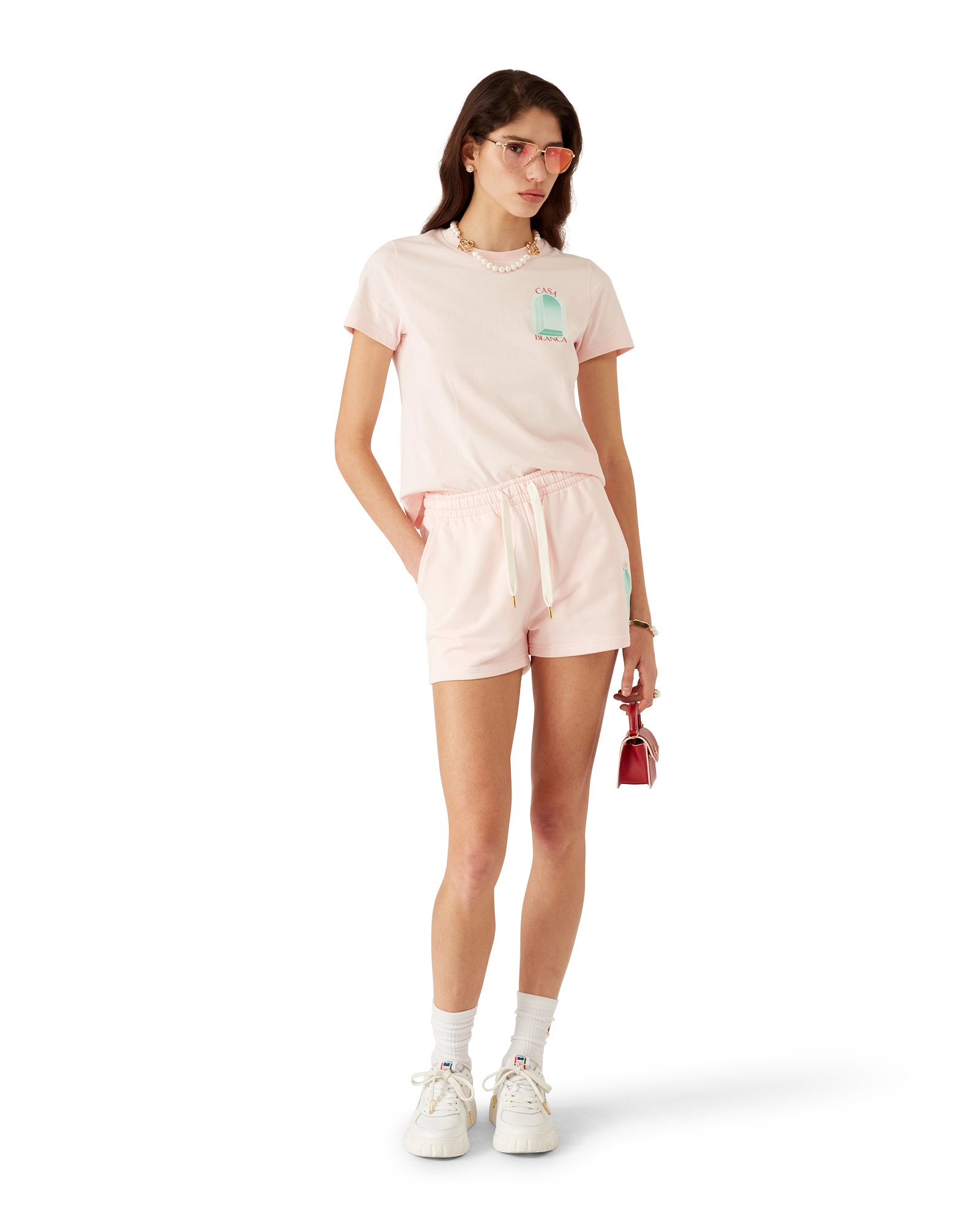 Casablanca L'Arche t-shirt rosa cotone organico