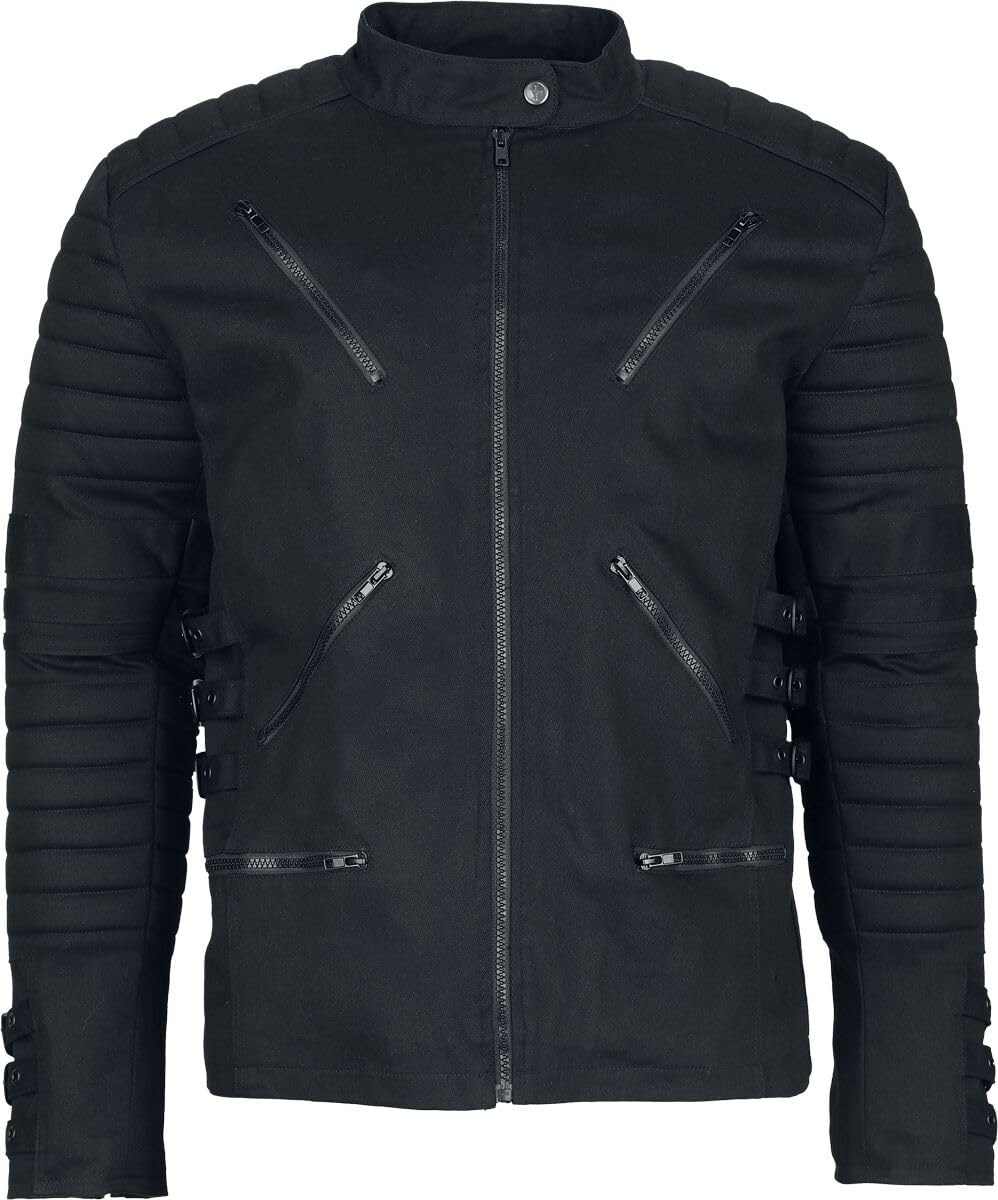 Gothicana by EMP cappotto intermedio nero taglia L imbottito