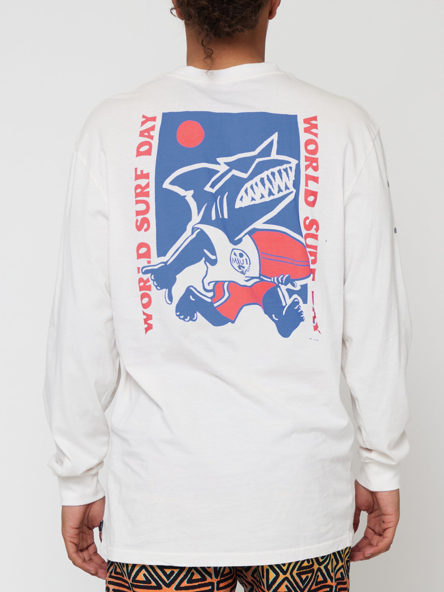 Maui and Sons World Surf maglia manica lunga blanc de blanc cotone