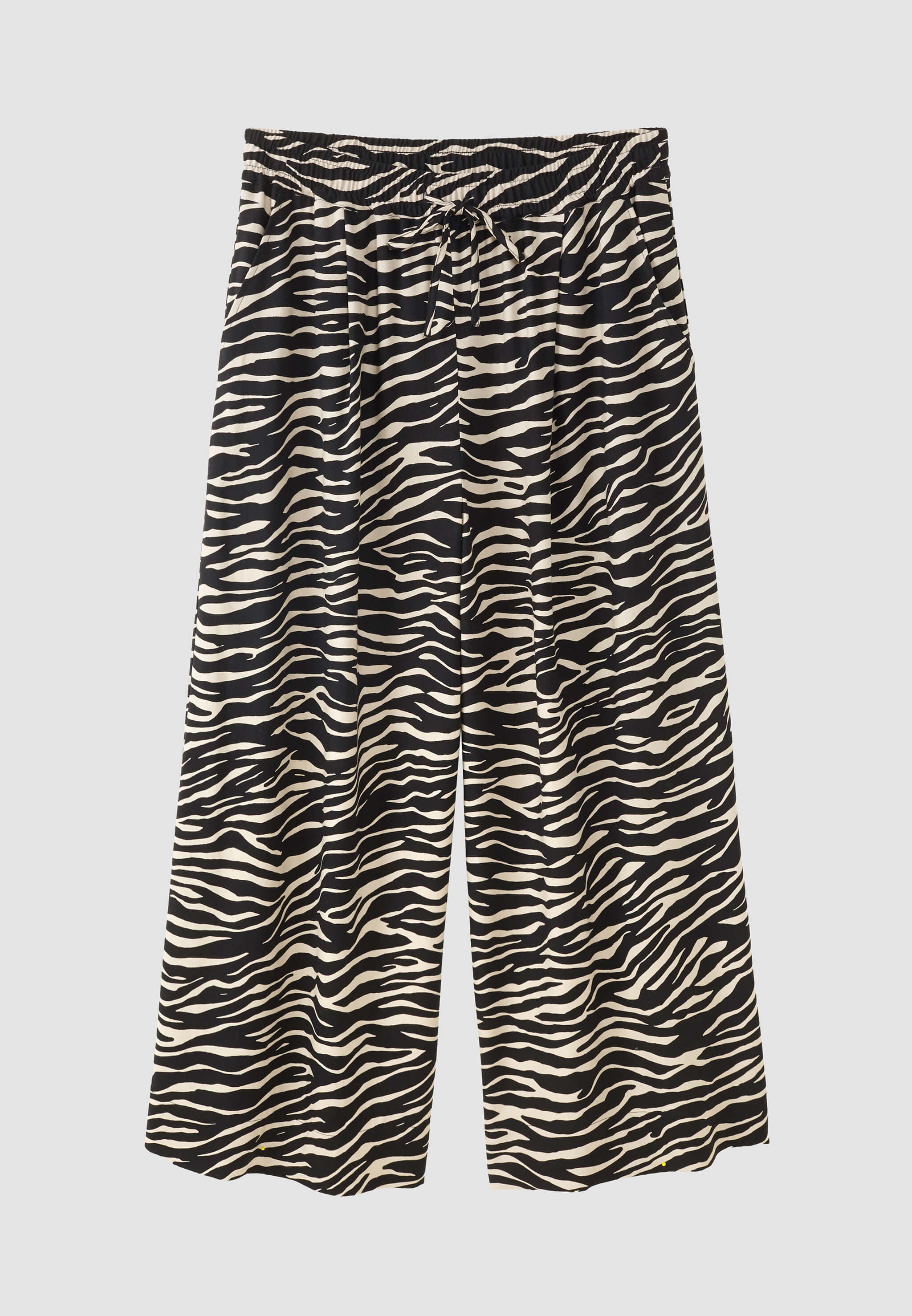 Recolution Sequoia Zebra pantaloni donna neri viscosa zebrati