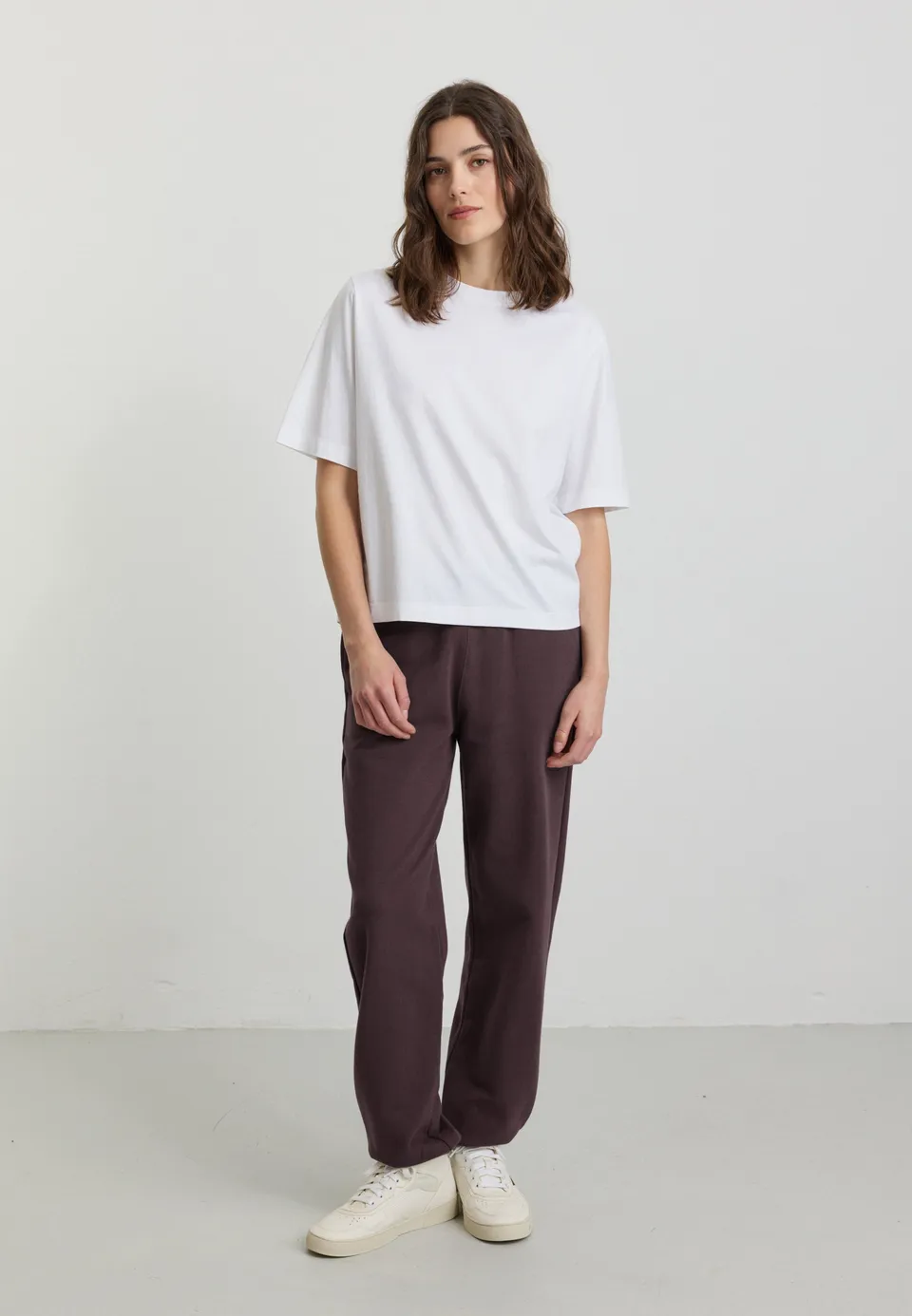 Recolution Scilla Pantaloni Jogger Viola Scuro Cotone Bio