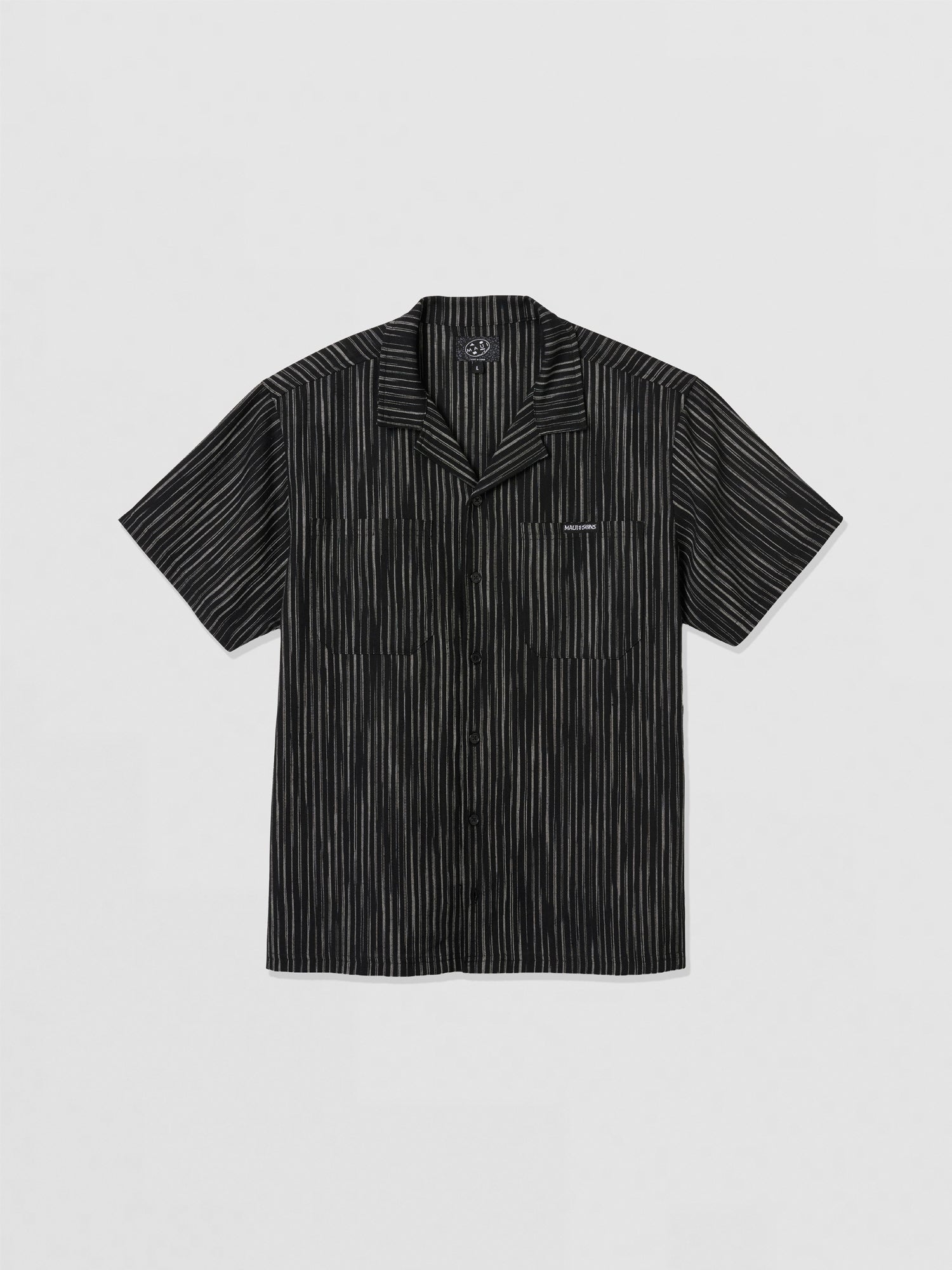 Maui and Sons Ashline camicia manica corta nera cotone