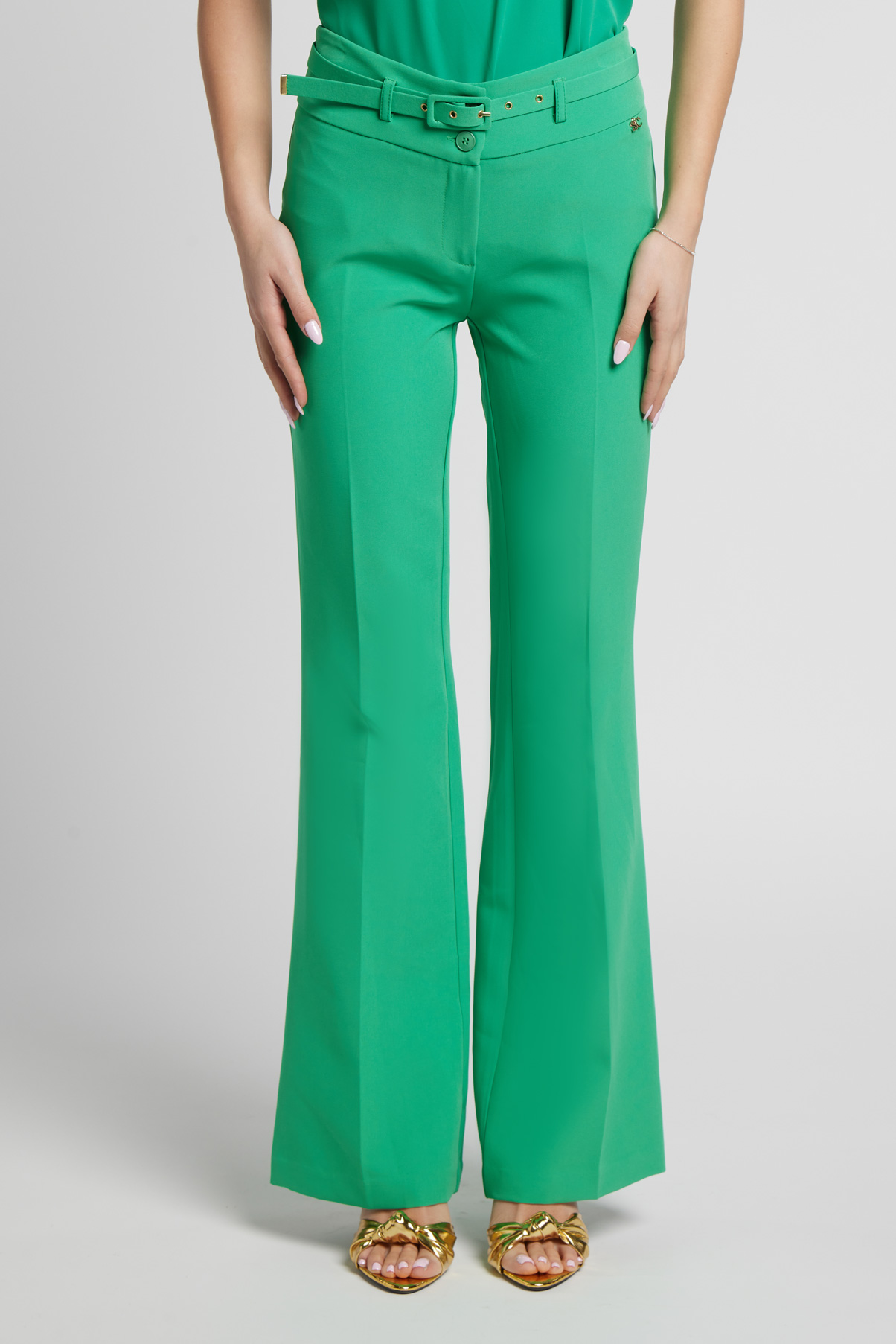 Sarah Chole 27410 pantalone bistretch con cintura
