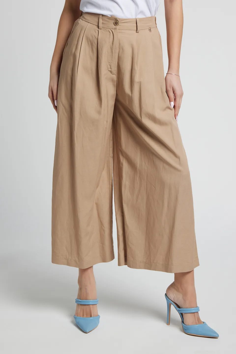 Sarah Chole 27245 Pantalone Lino Viscosa Comodo