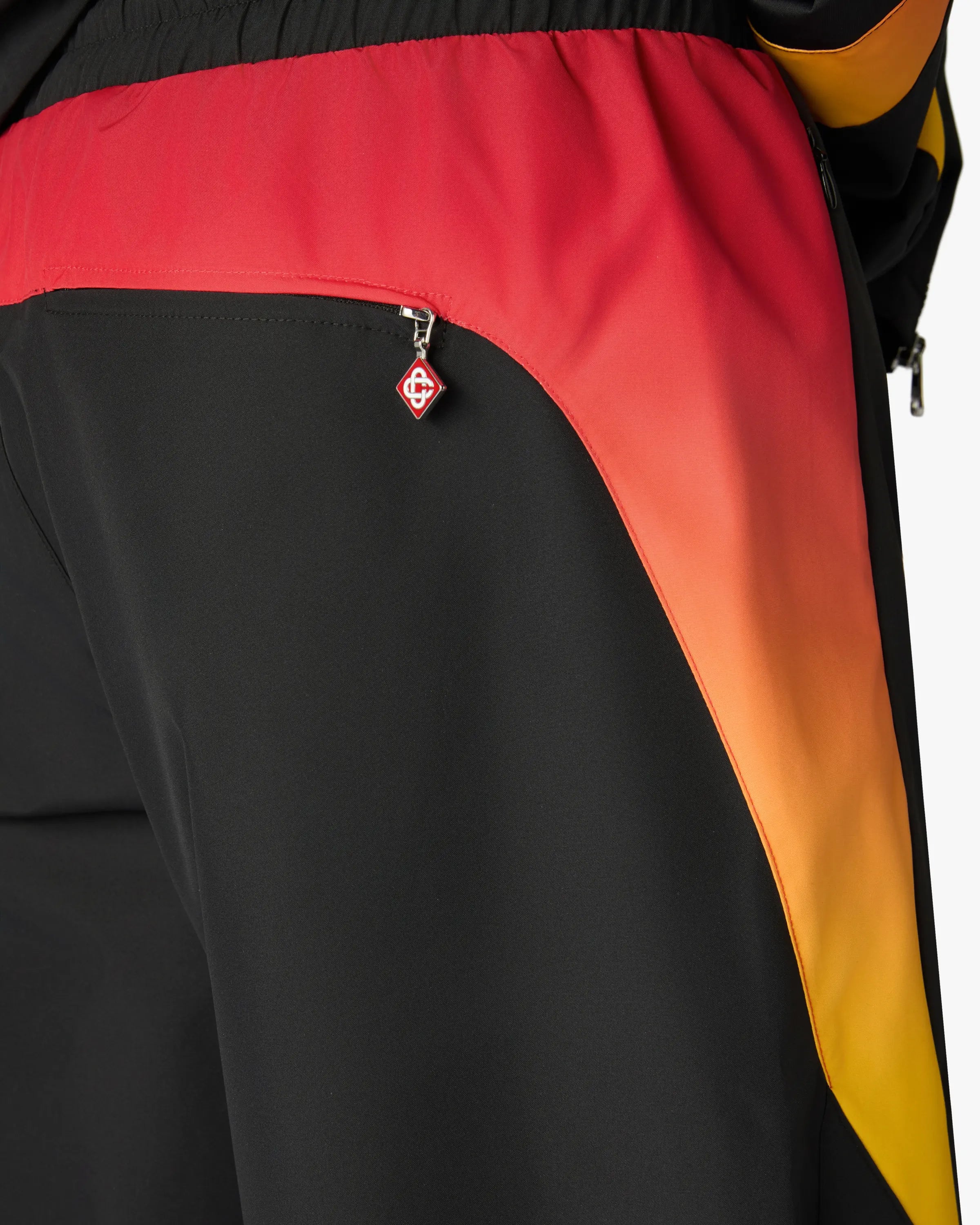 Casablanca Gradient pantaloni tuta nero arancione gamba dritta