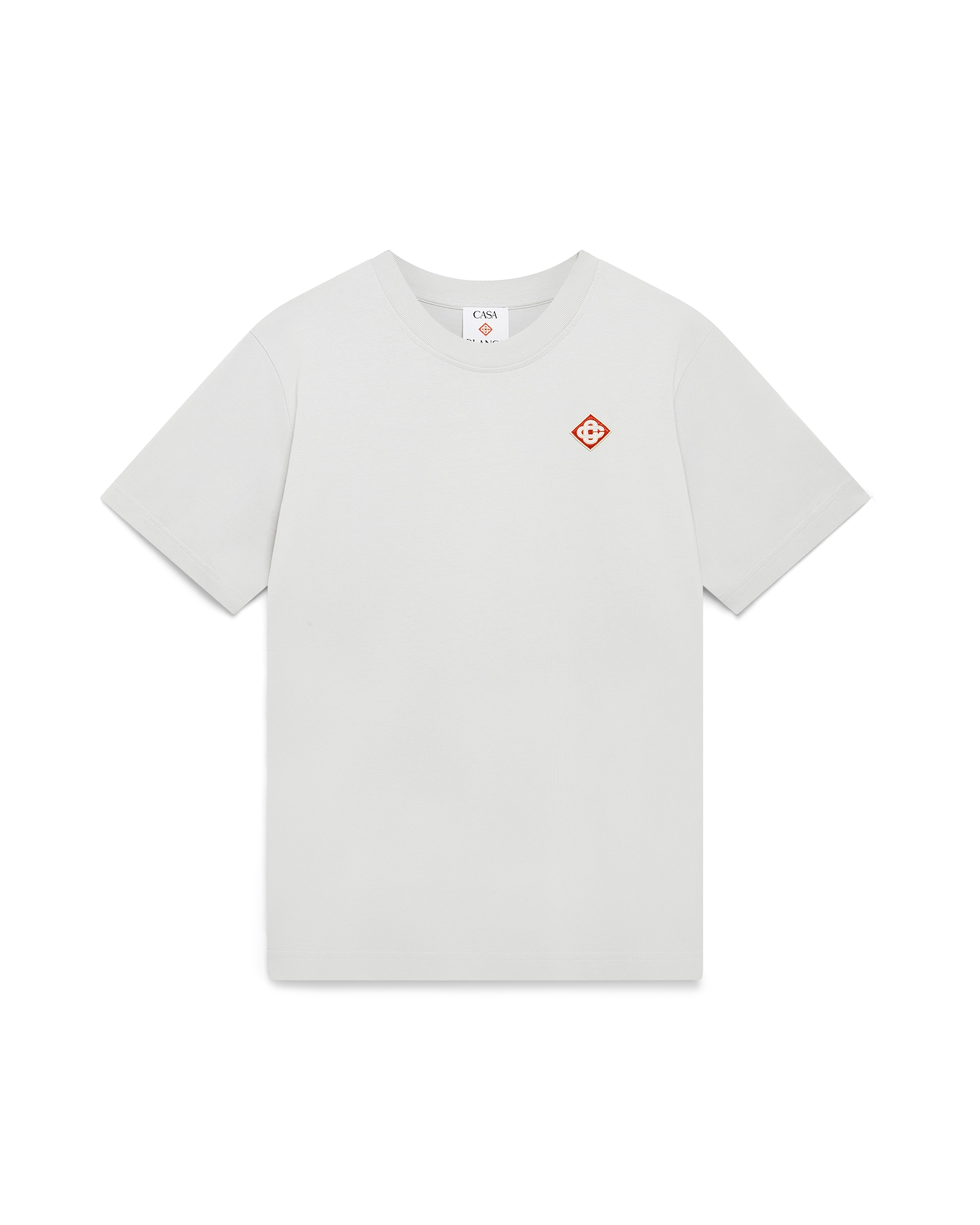 Casablanca Diamond Logo T-shirt grigia M in cotone organico